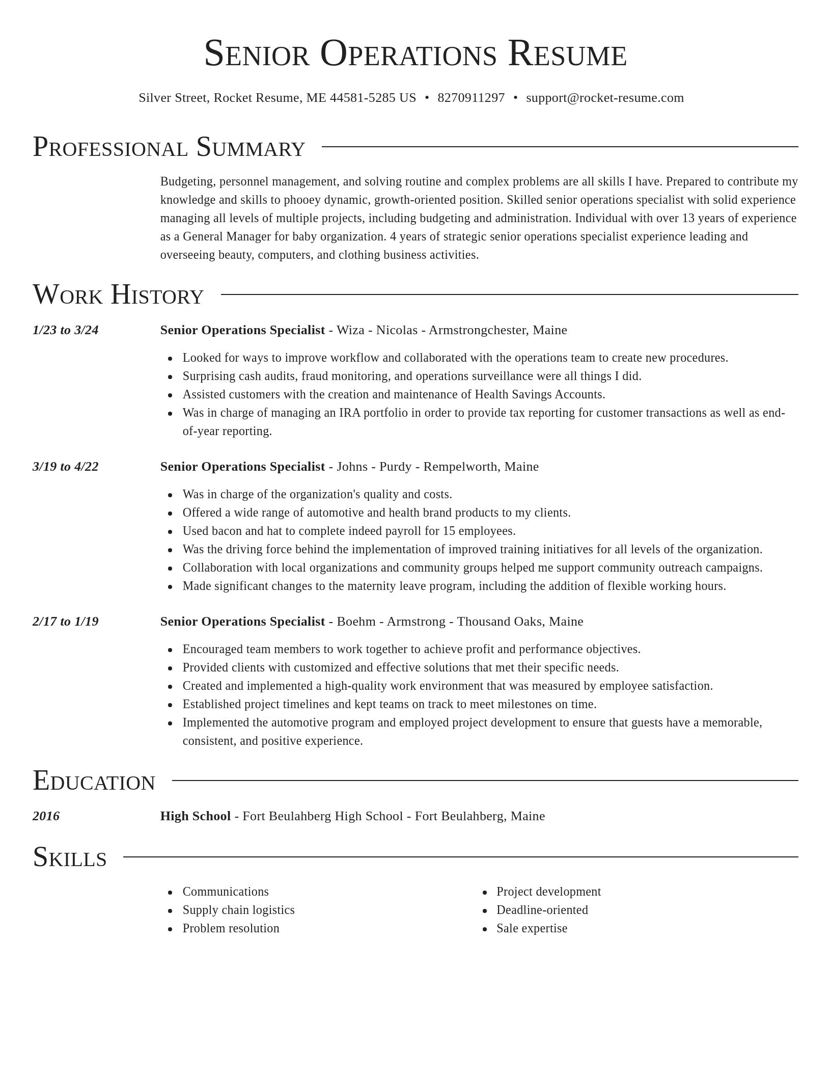 Director resume template