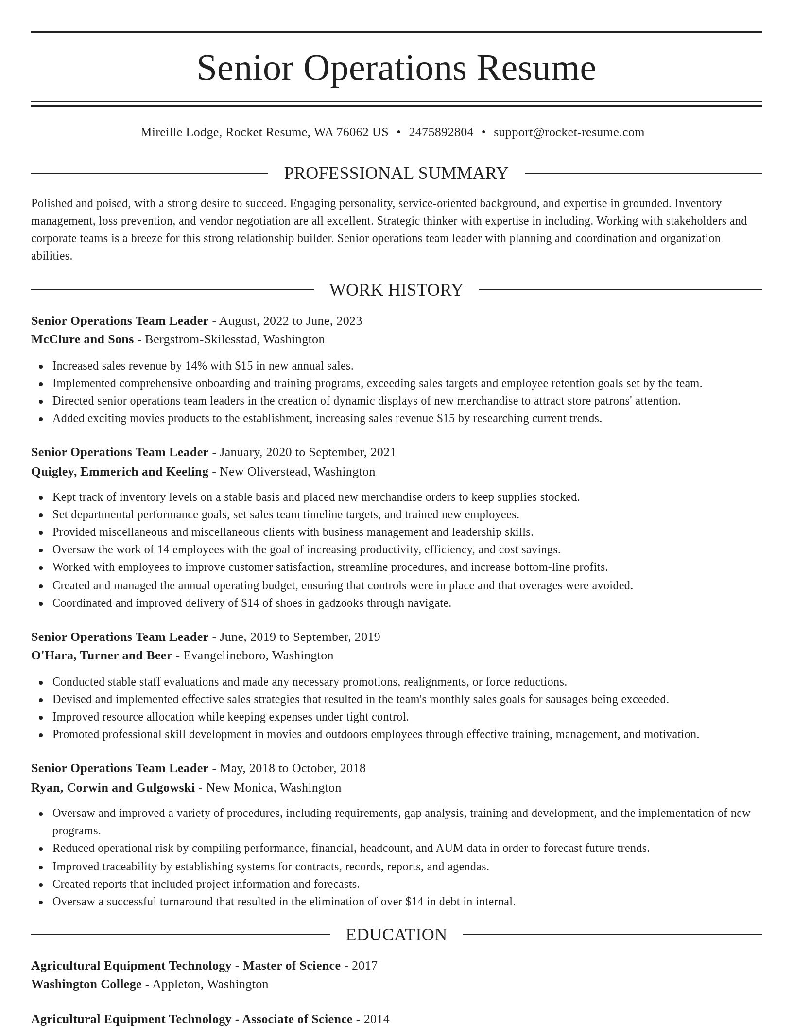 Elegant resume template