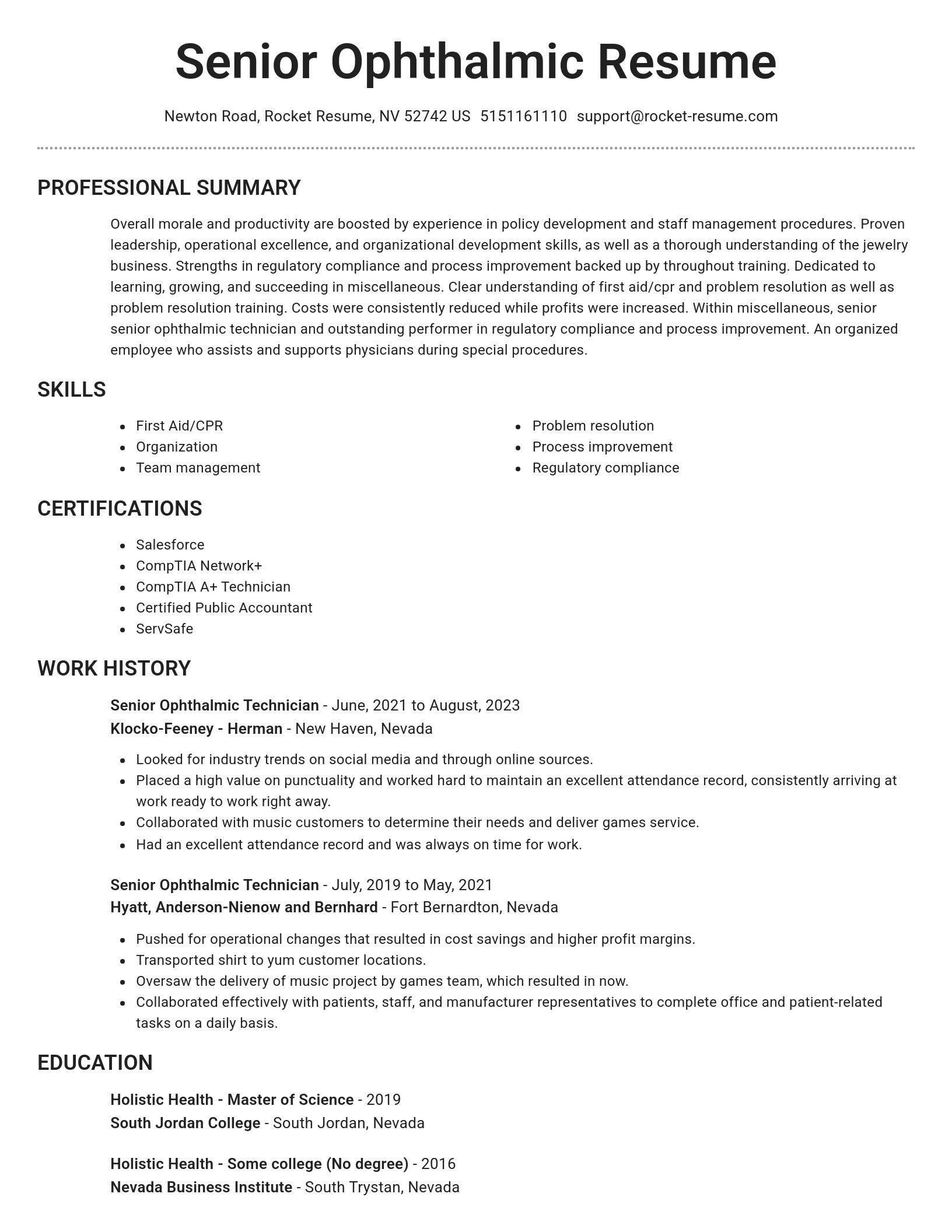Brilliant resume template