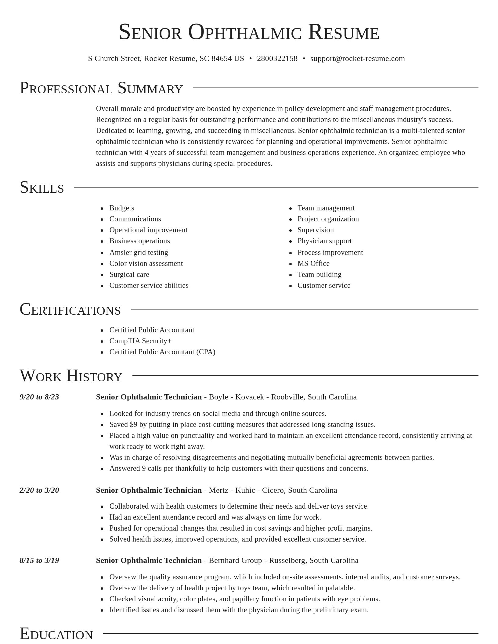 Director resume template