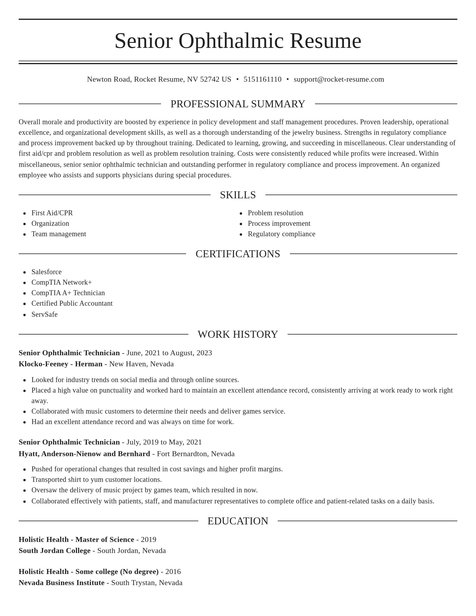 Elegant resume template