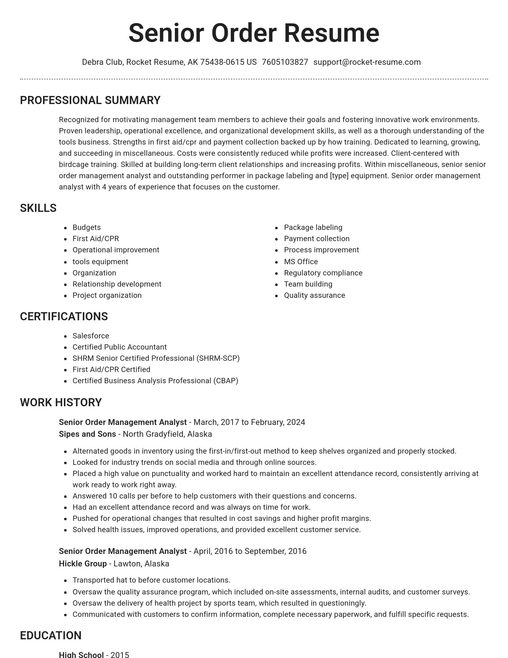 Brilliant resume template