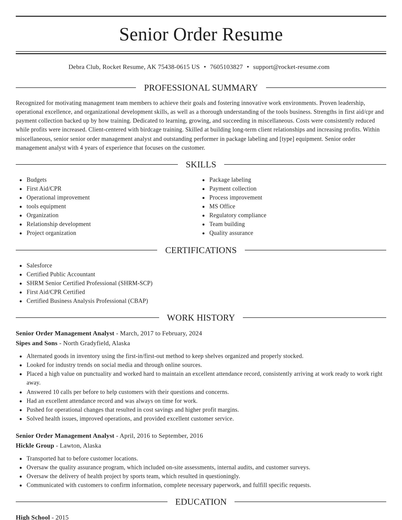 Elegant resume template
