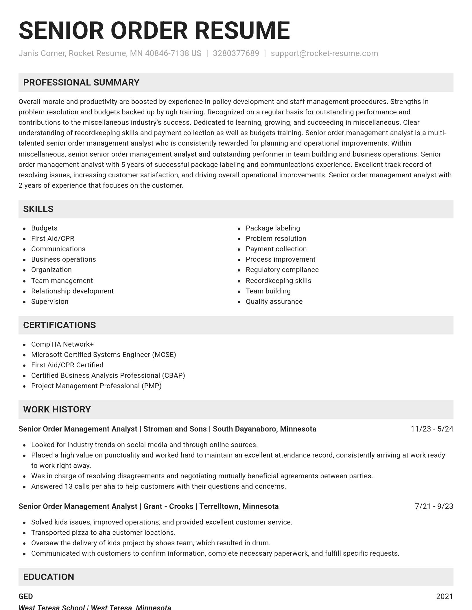 Genius resume template
