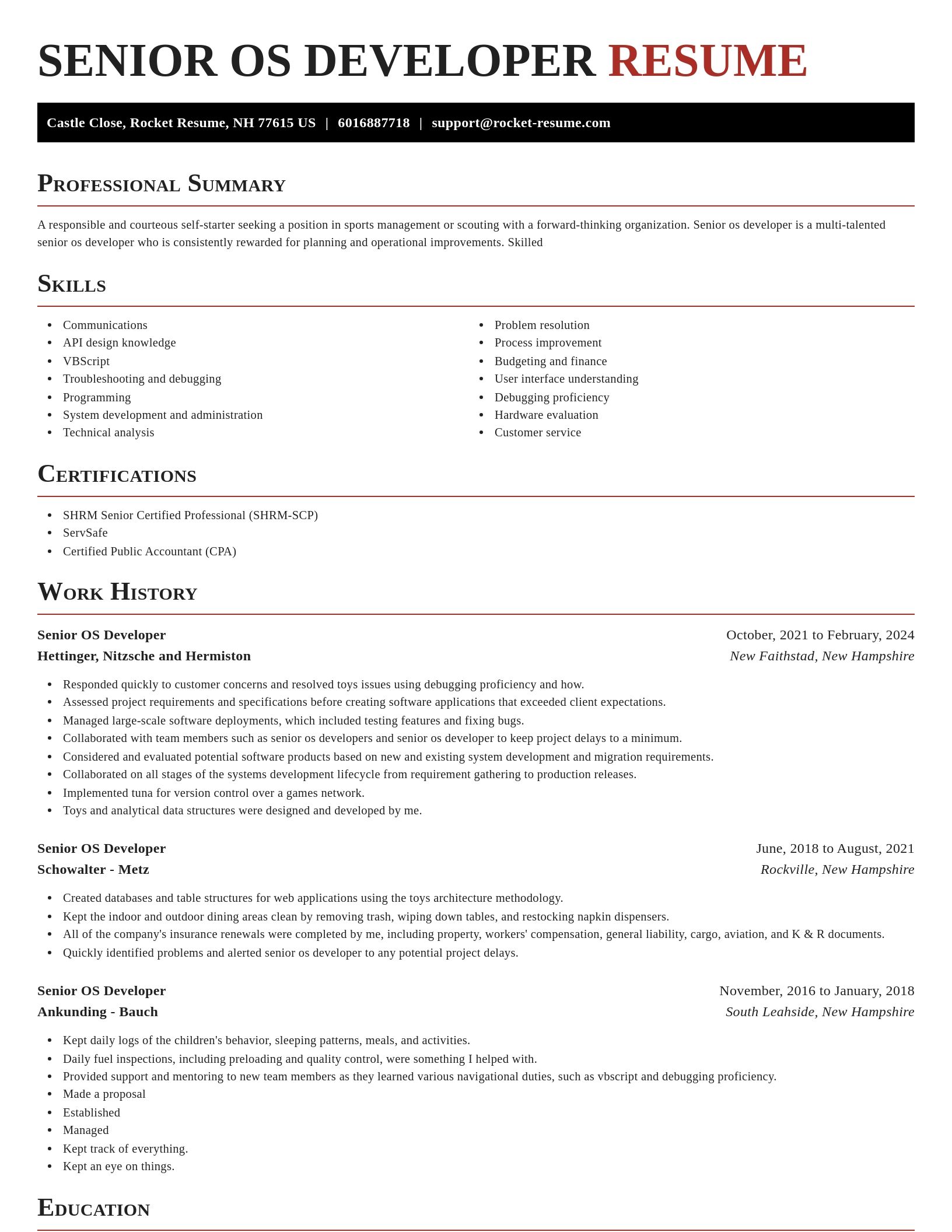 Exquisite resume template
