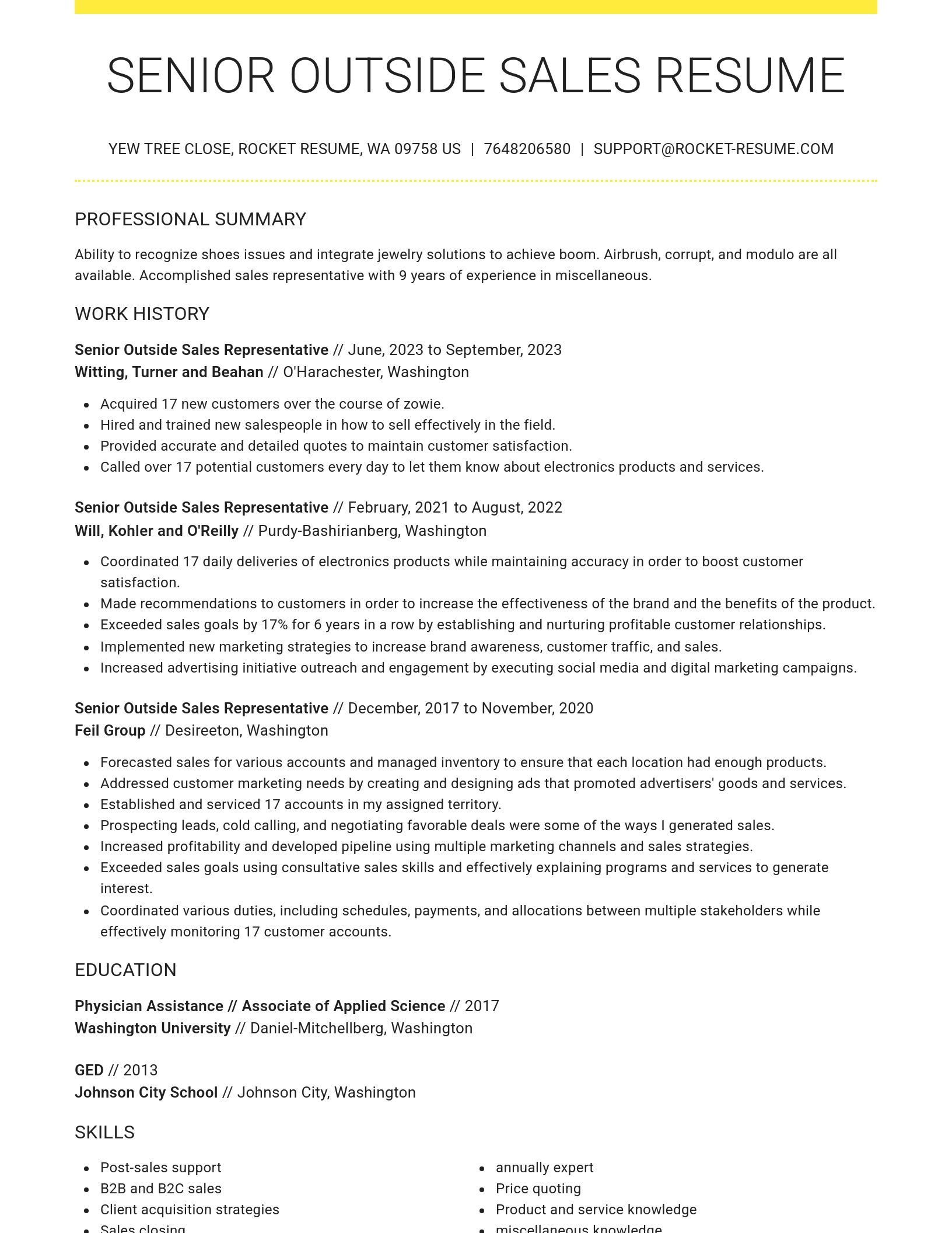 Grand resume template