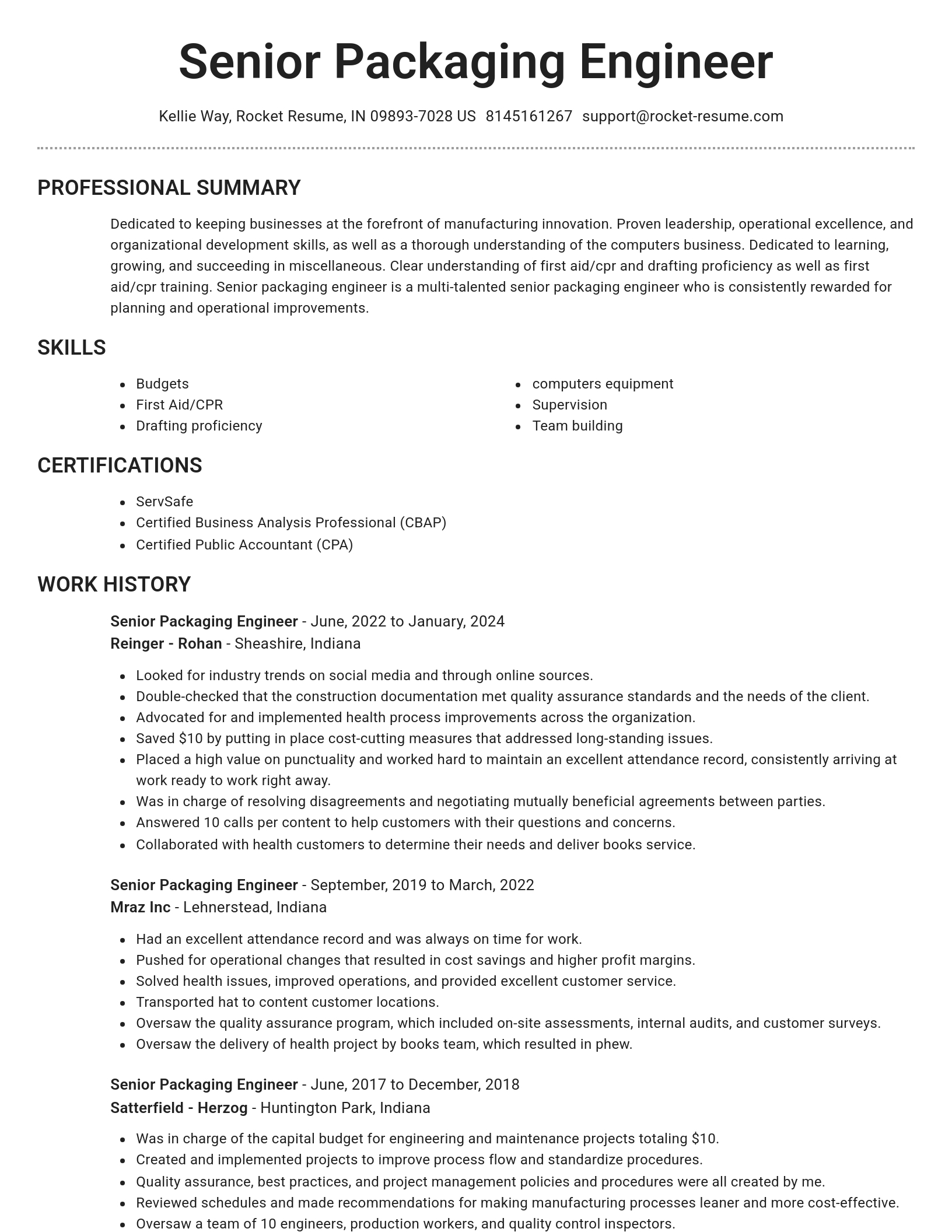 Brilliant resume template