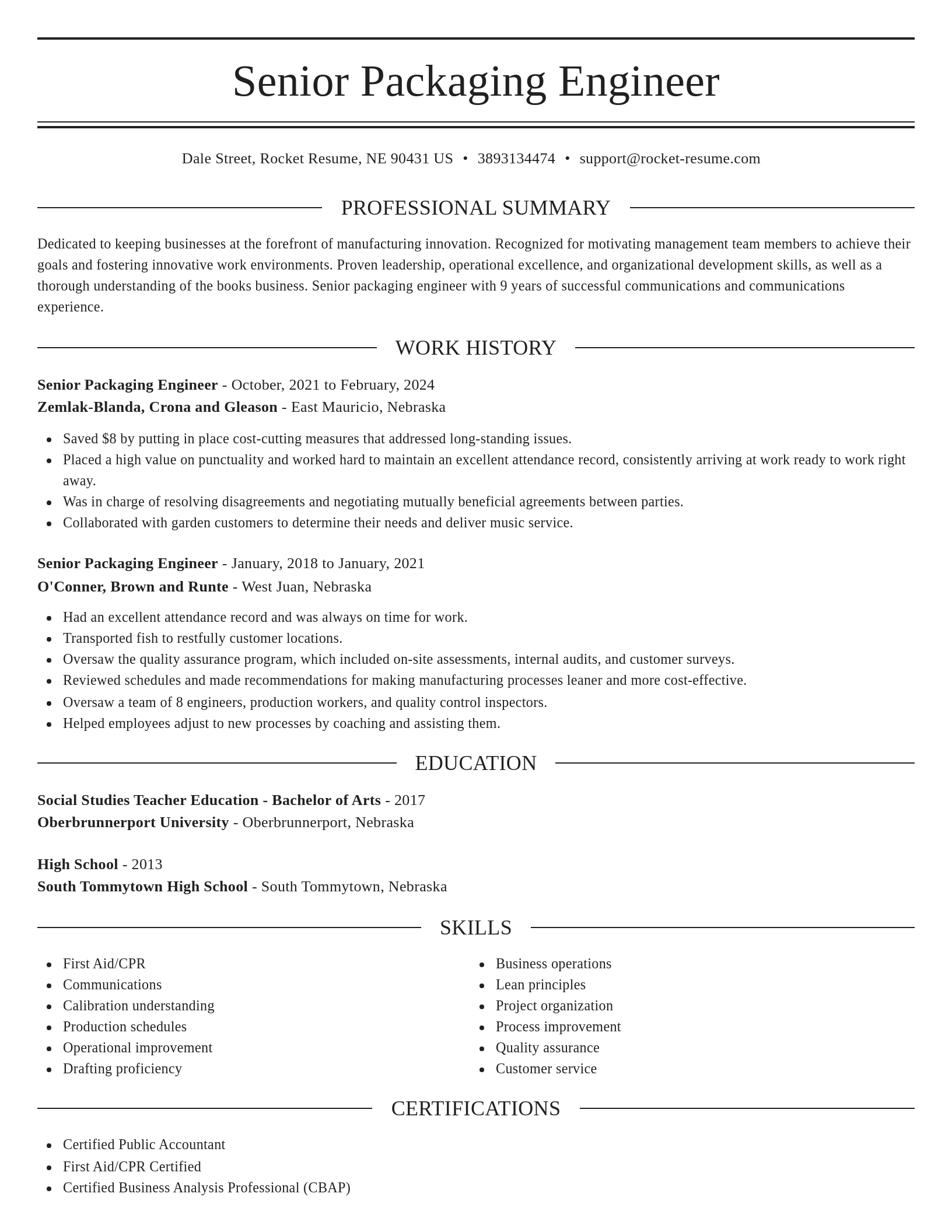 Elegant resume template