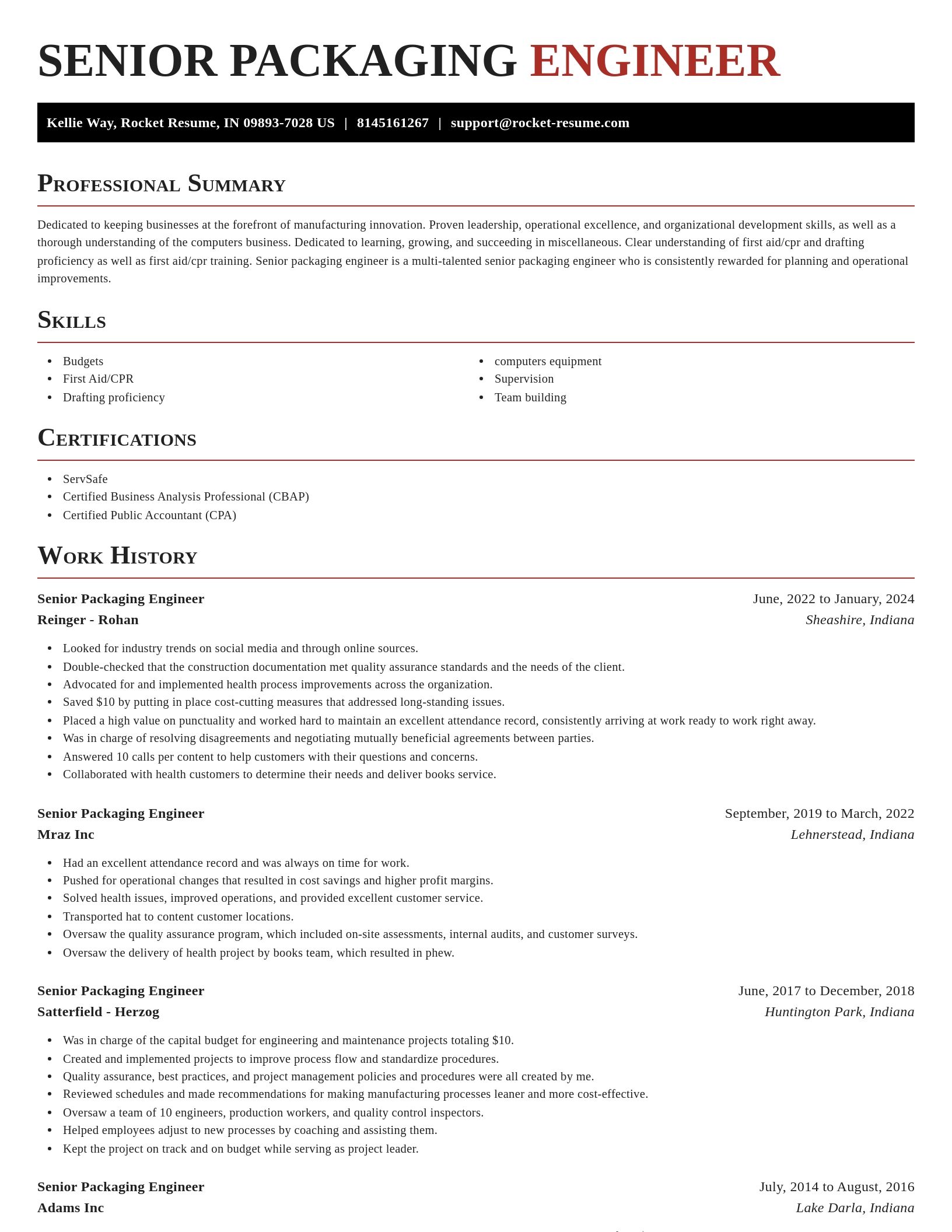 Exquisite resume template