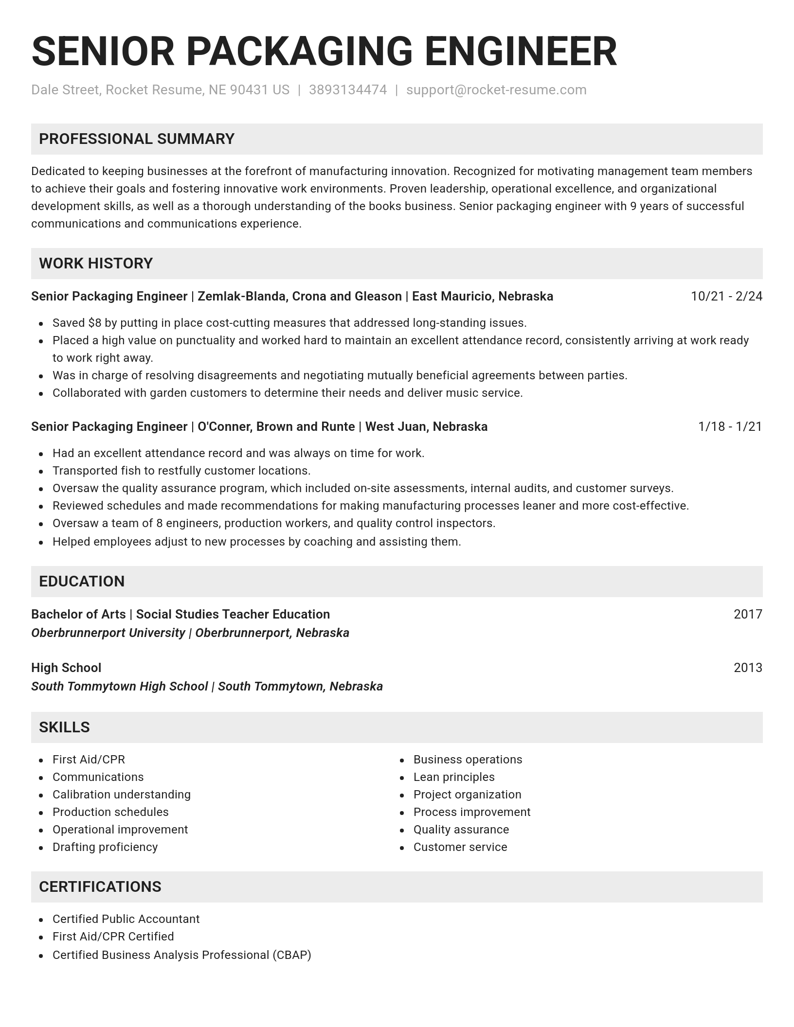 Genius resume template
