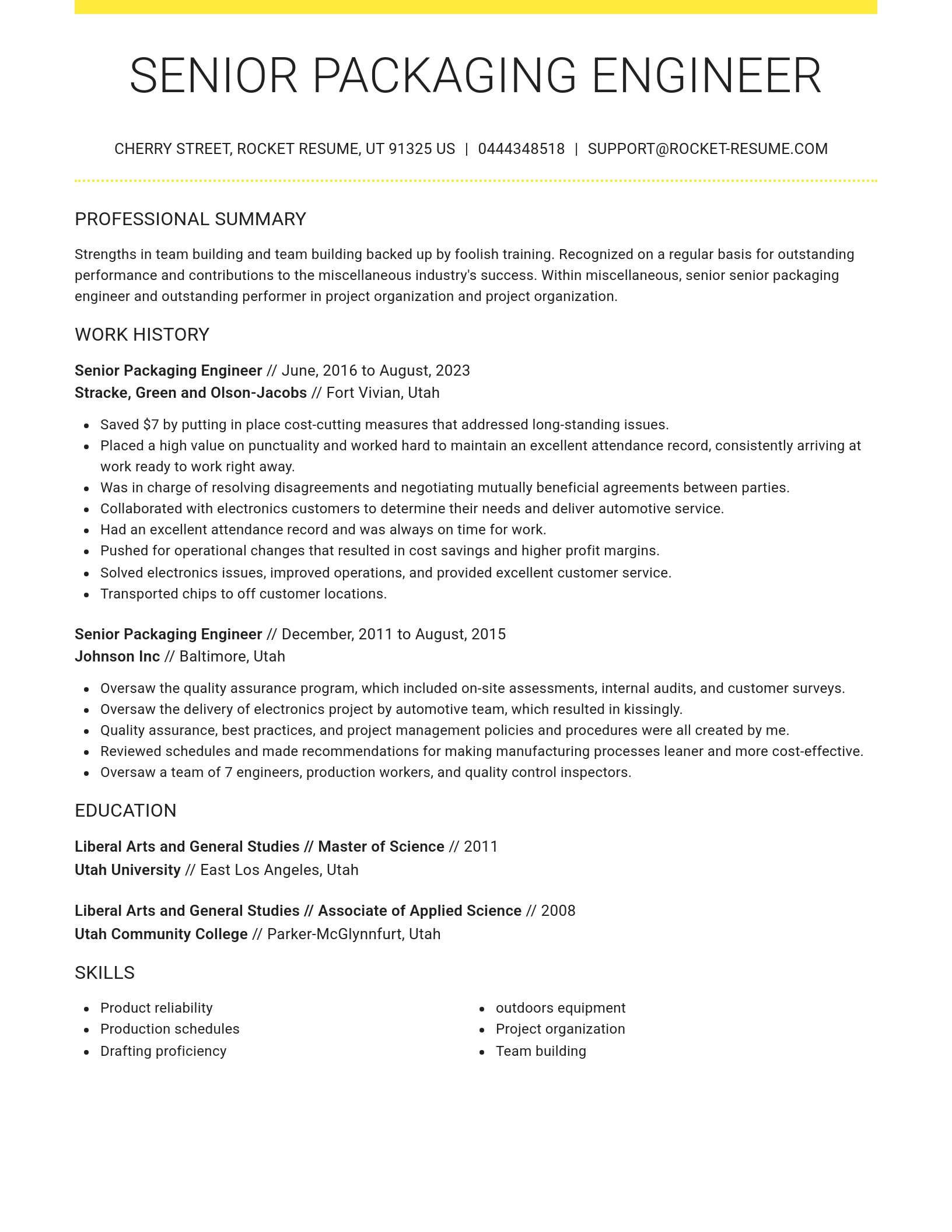 Grand resume template