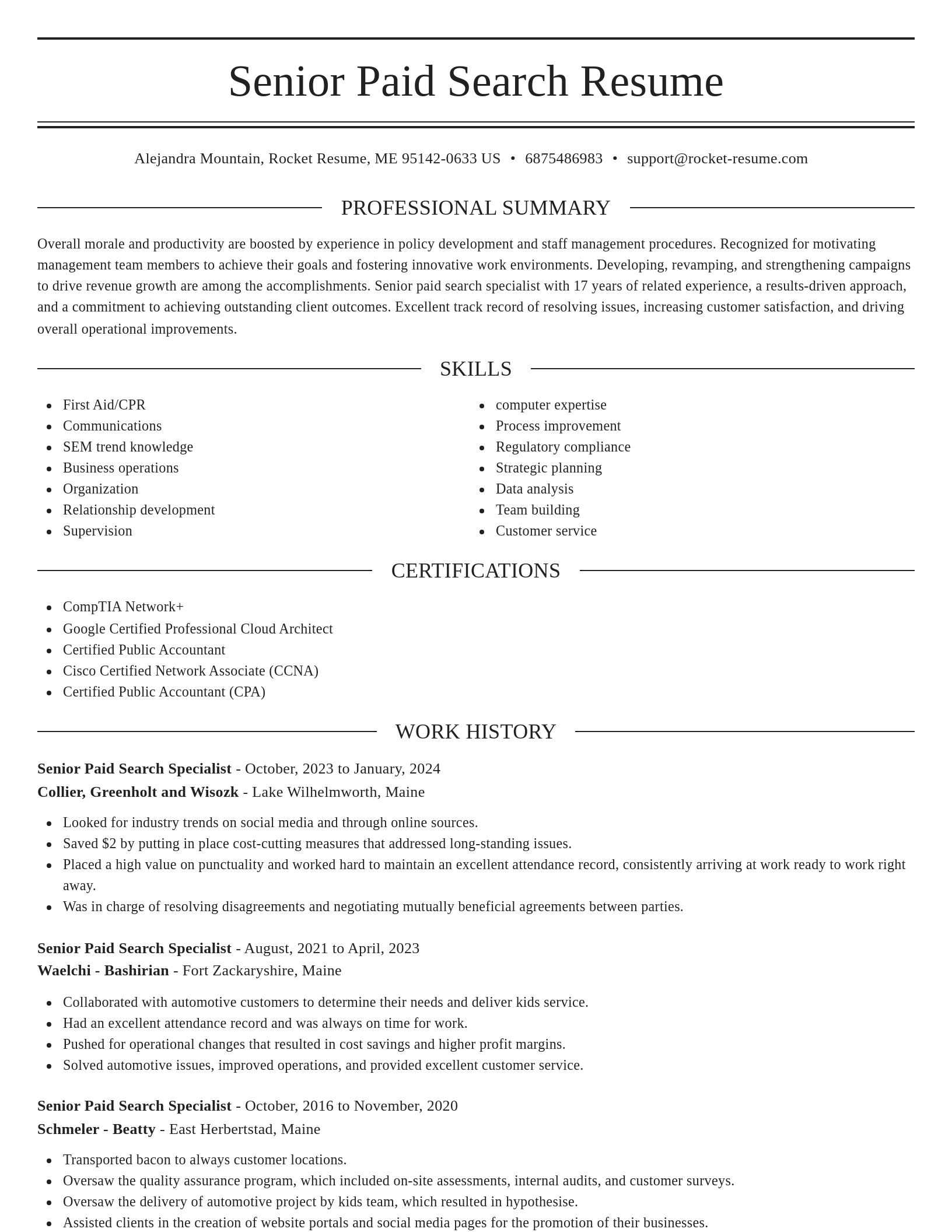 Elegant resume template