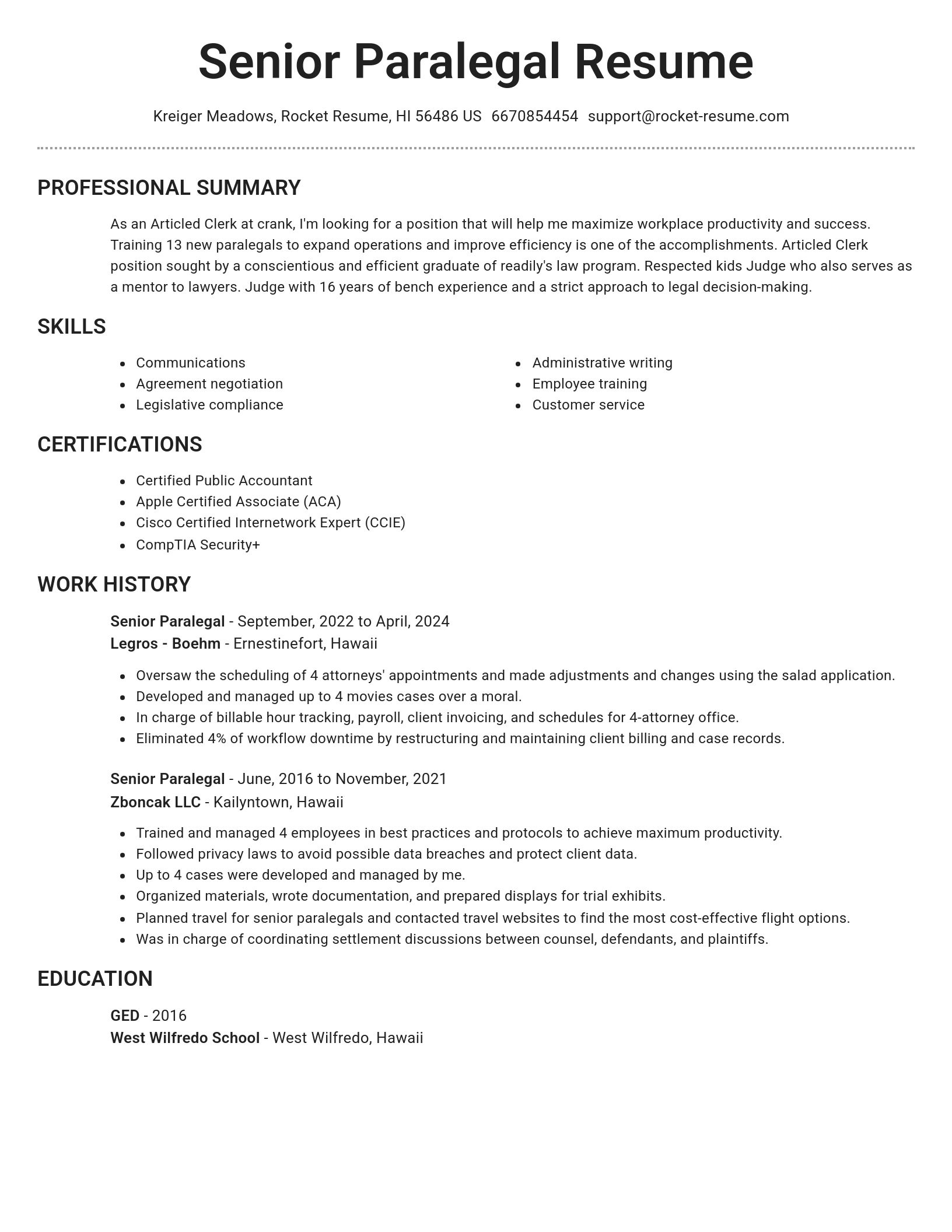 Brilliant resume template