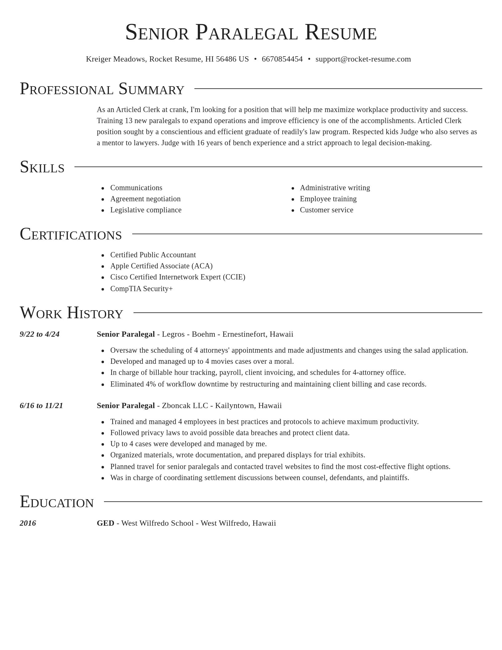 Director resume template