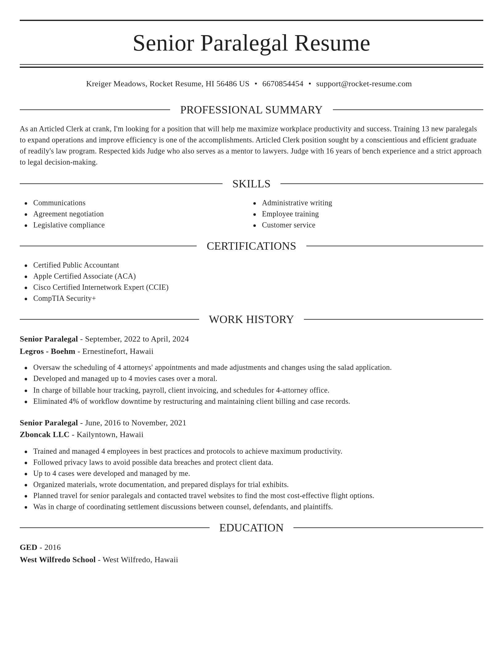 Elegant resume template