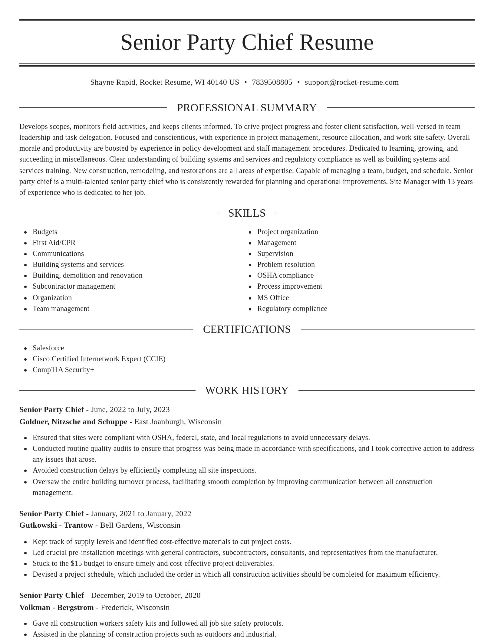 Elegant resume template