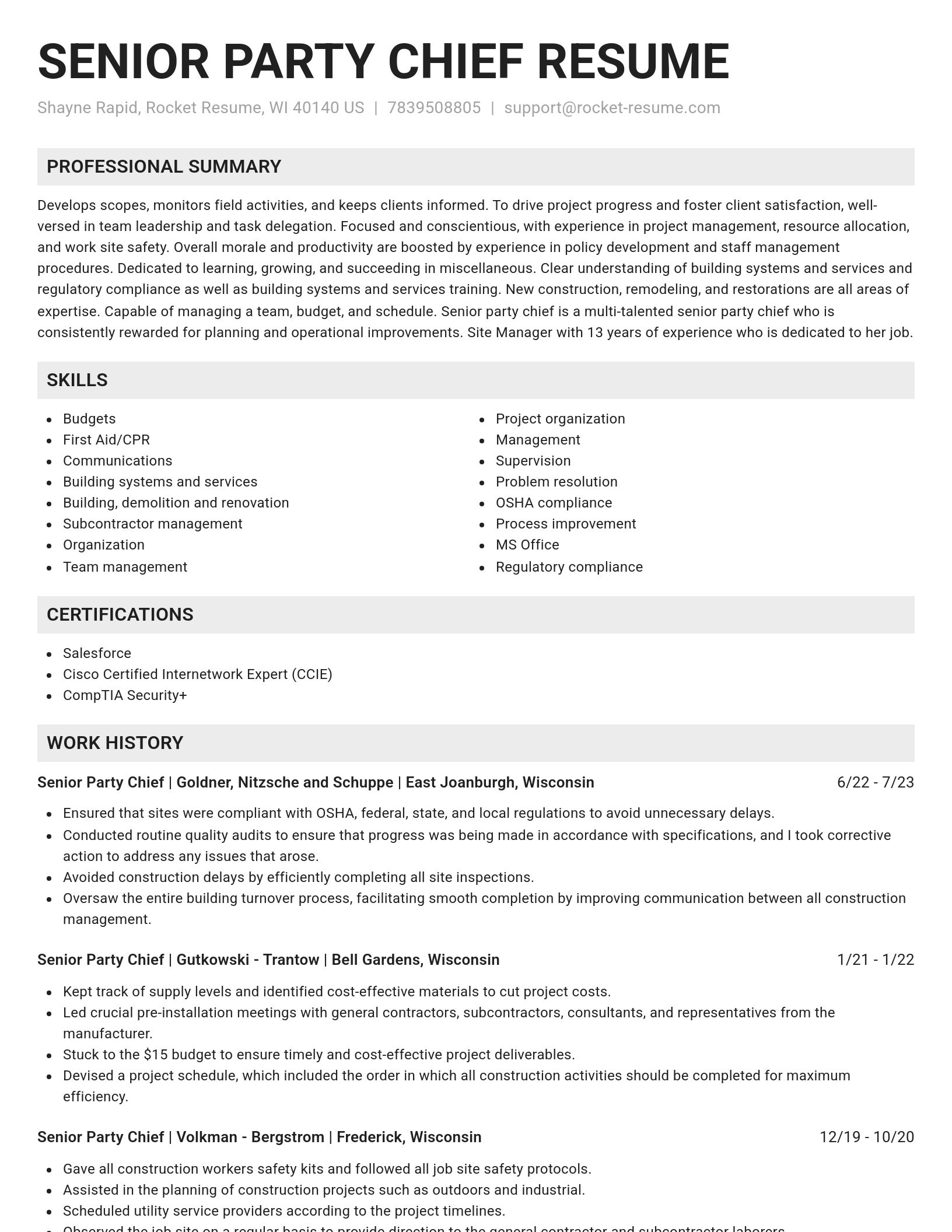 Genius resume template