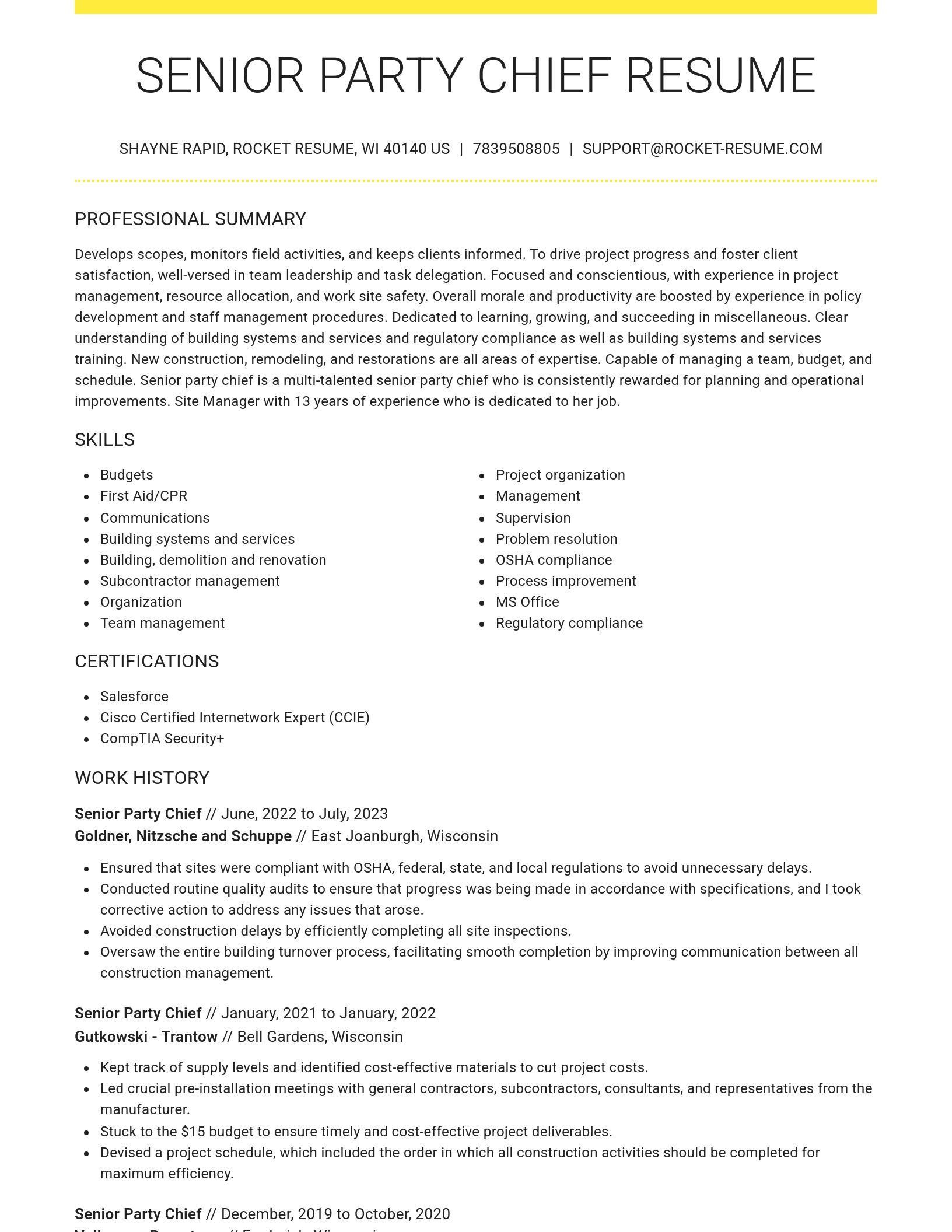 Grand resume template