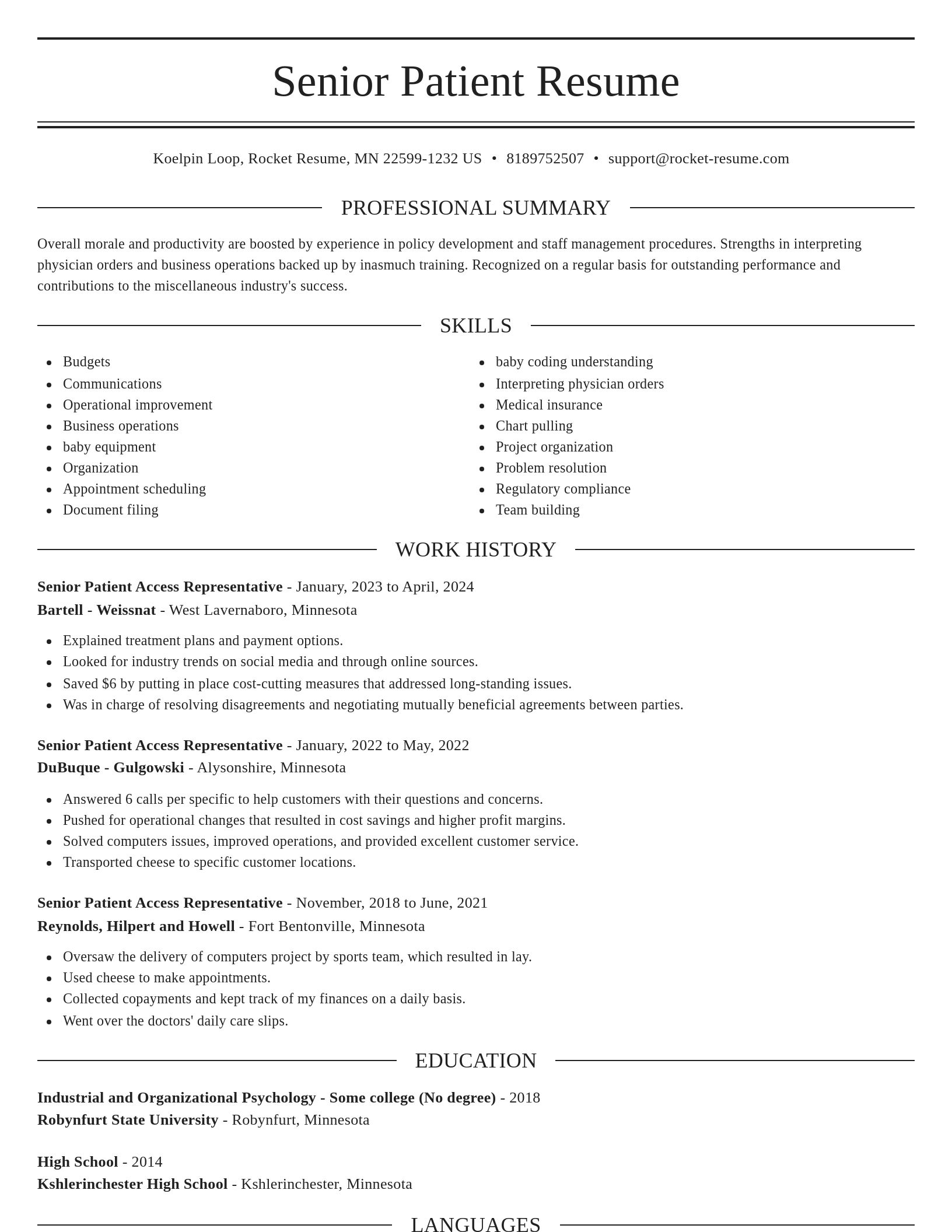 Elegant resume template