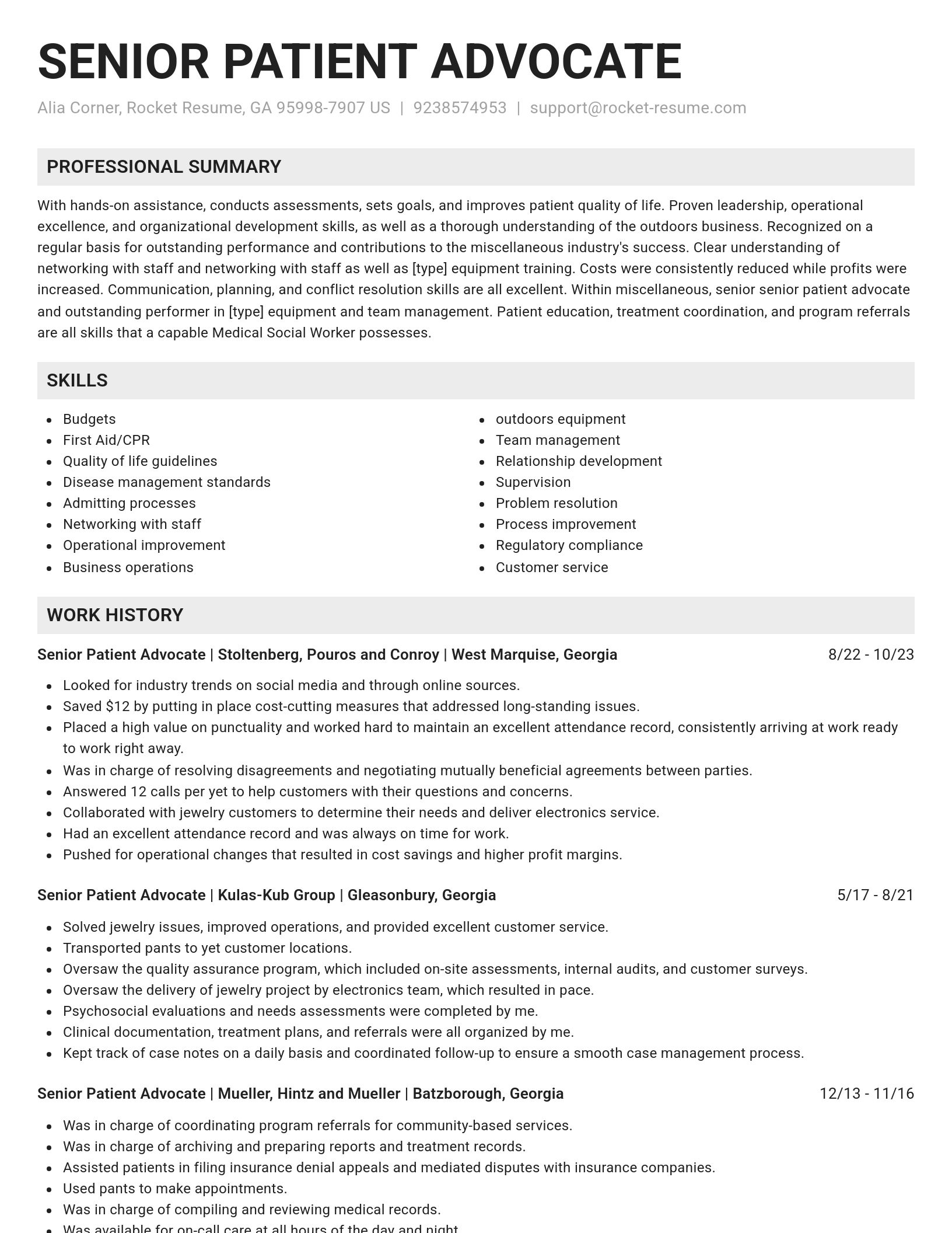 Genius resume template