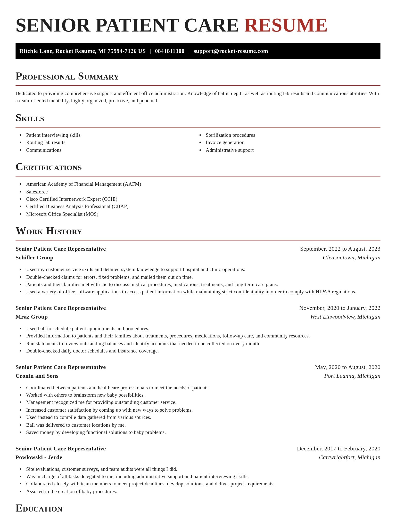 Exquisite resume template