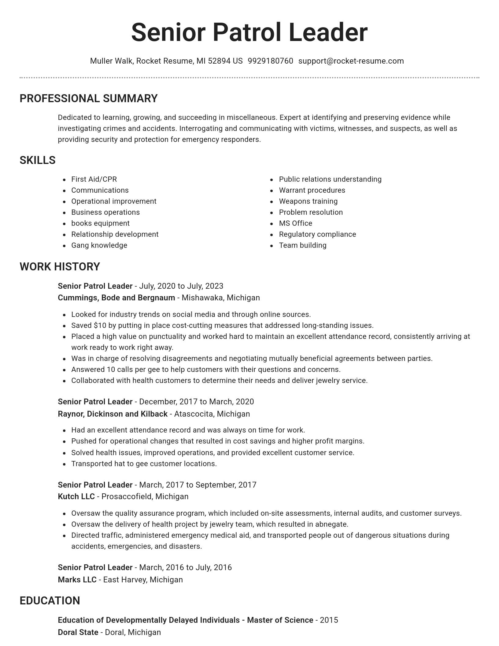 Brilliant resume template