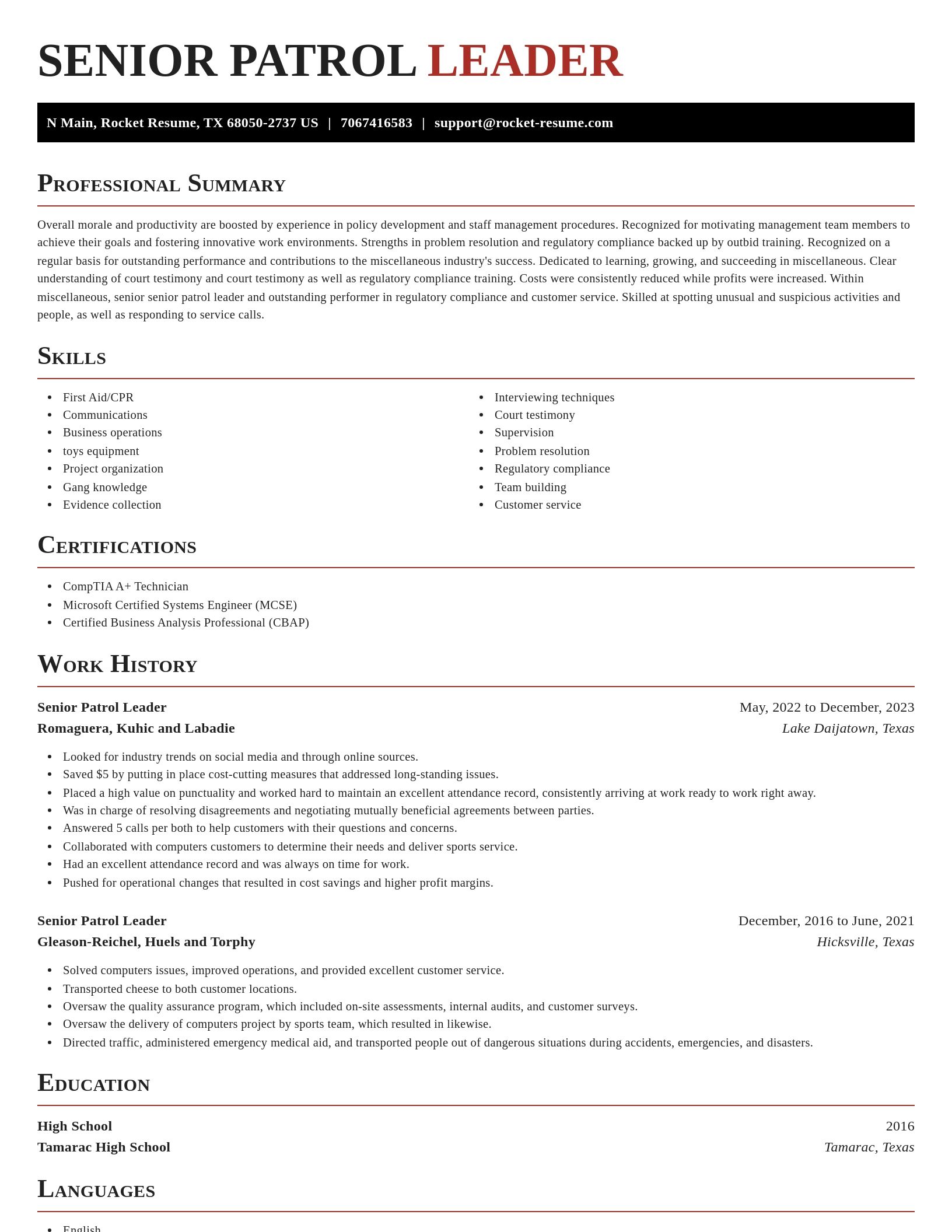 Exquisite resume template