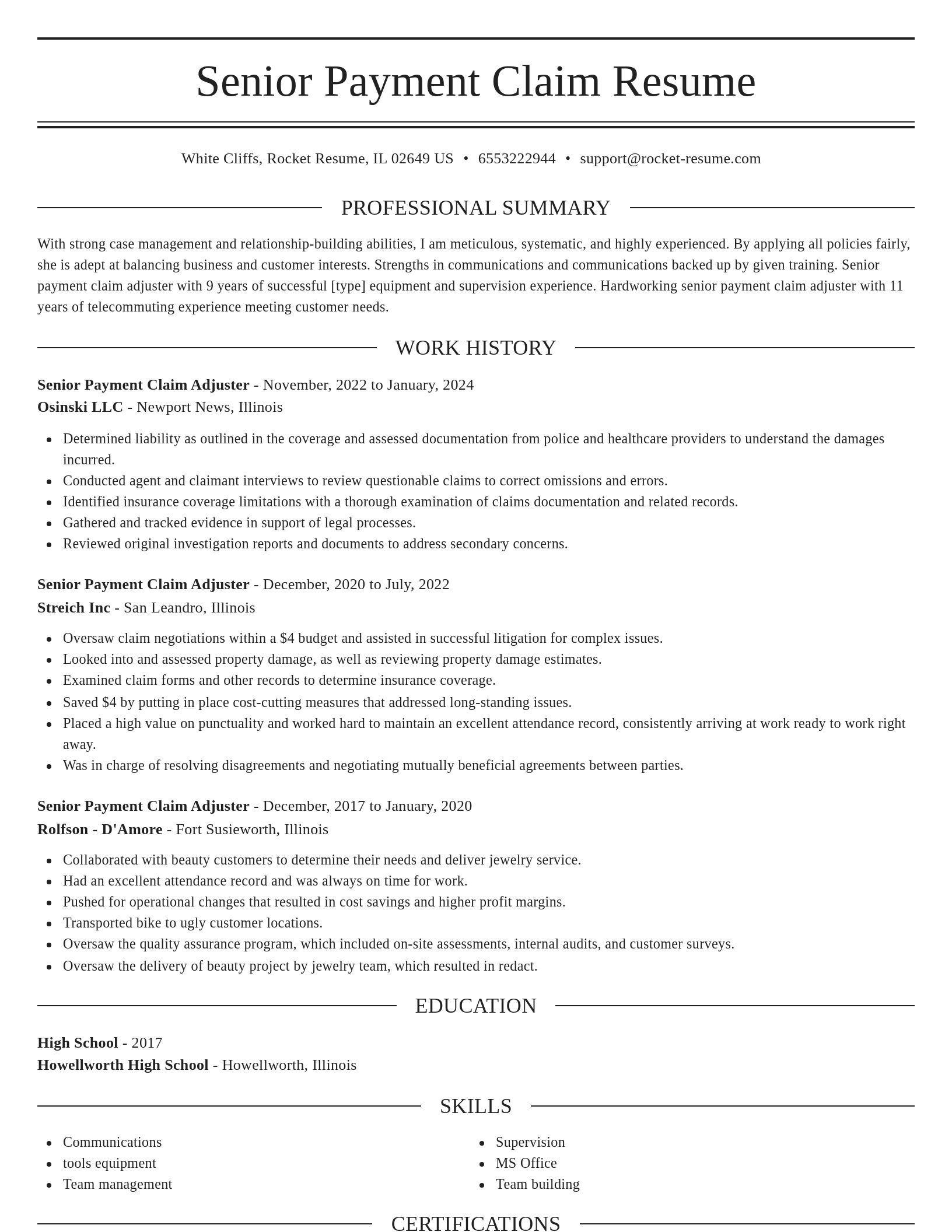 Elegant resume template