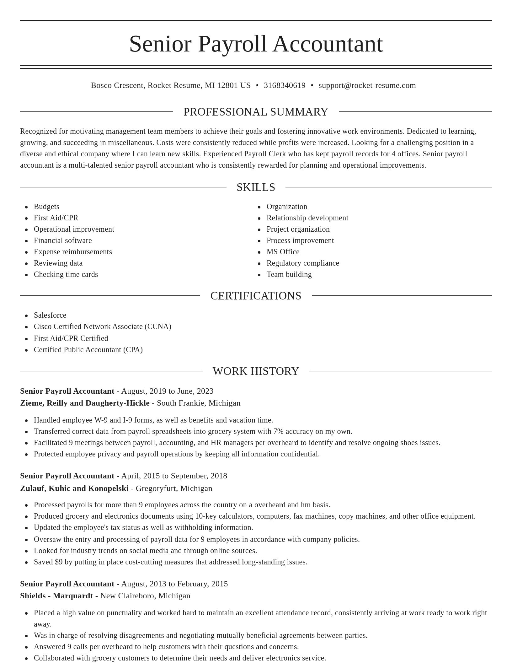 Elegant resume template