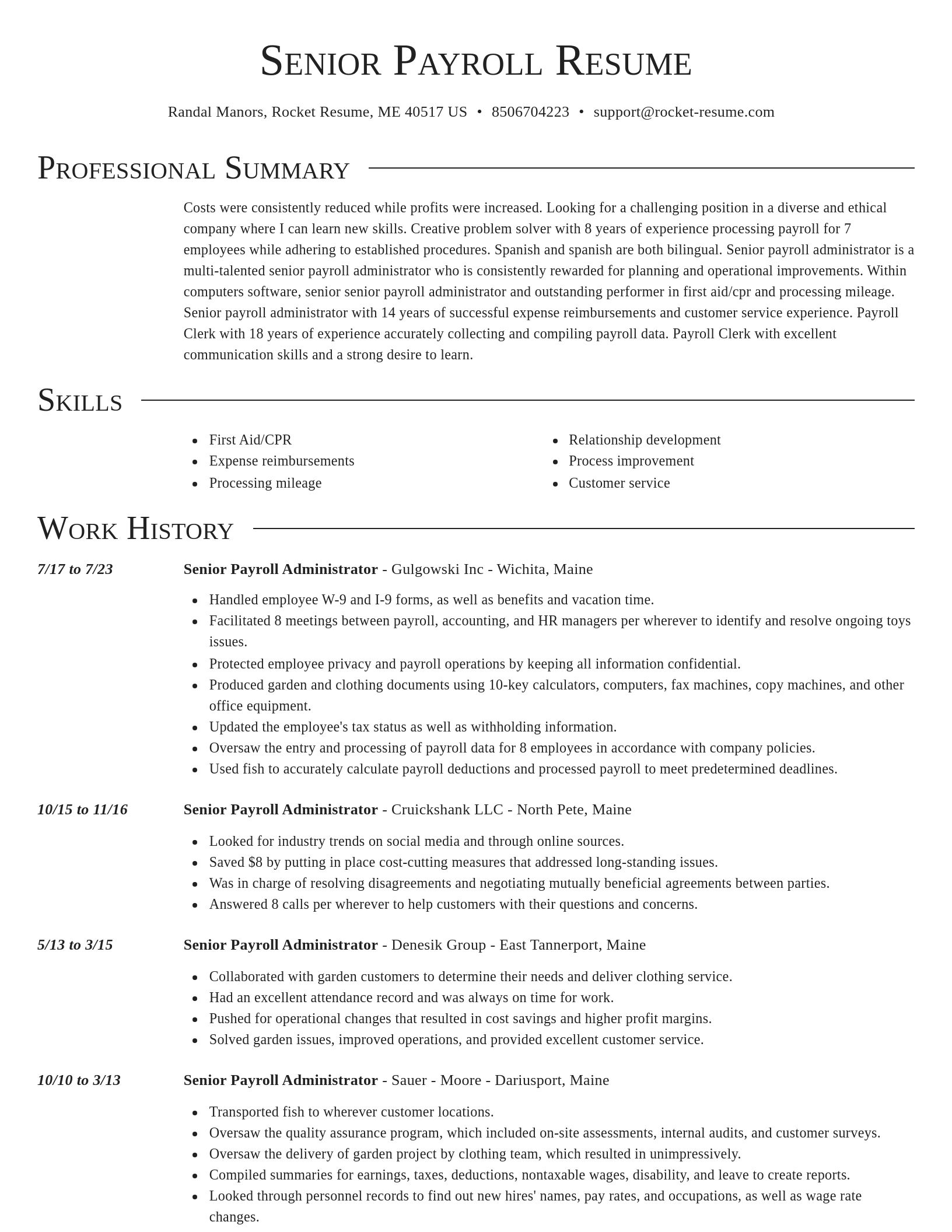 Director resume template