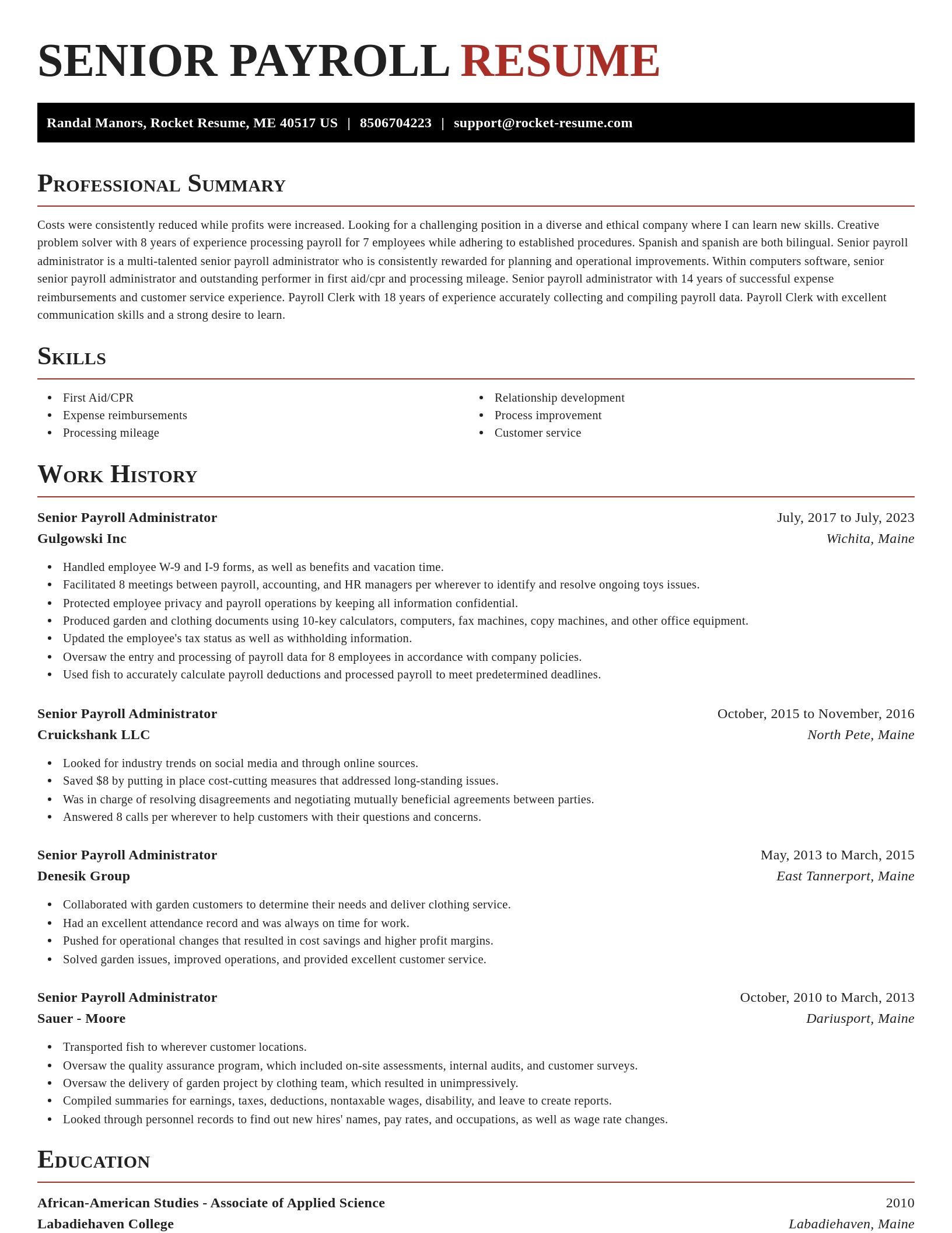 Exquisite resume template