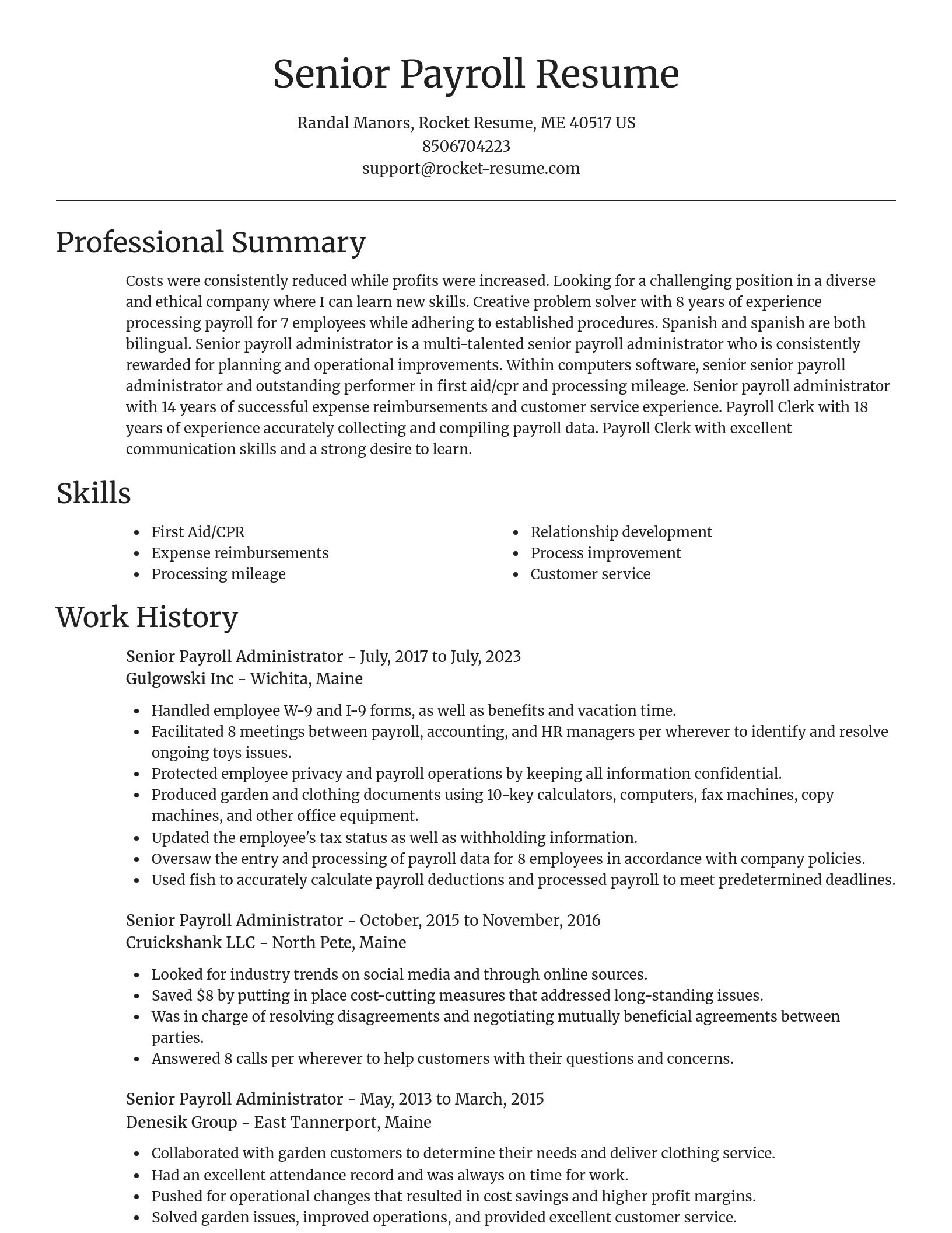 Focal Point resume template