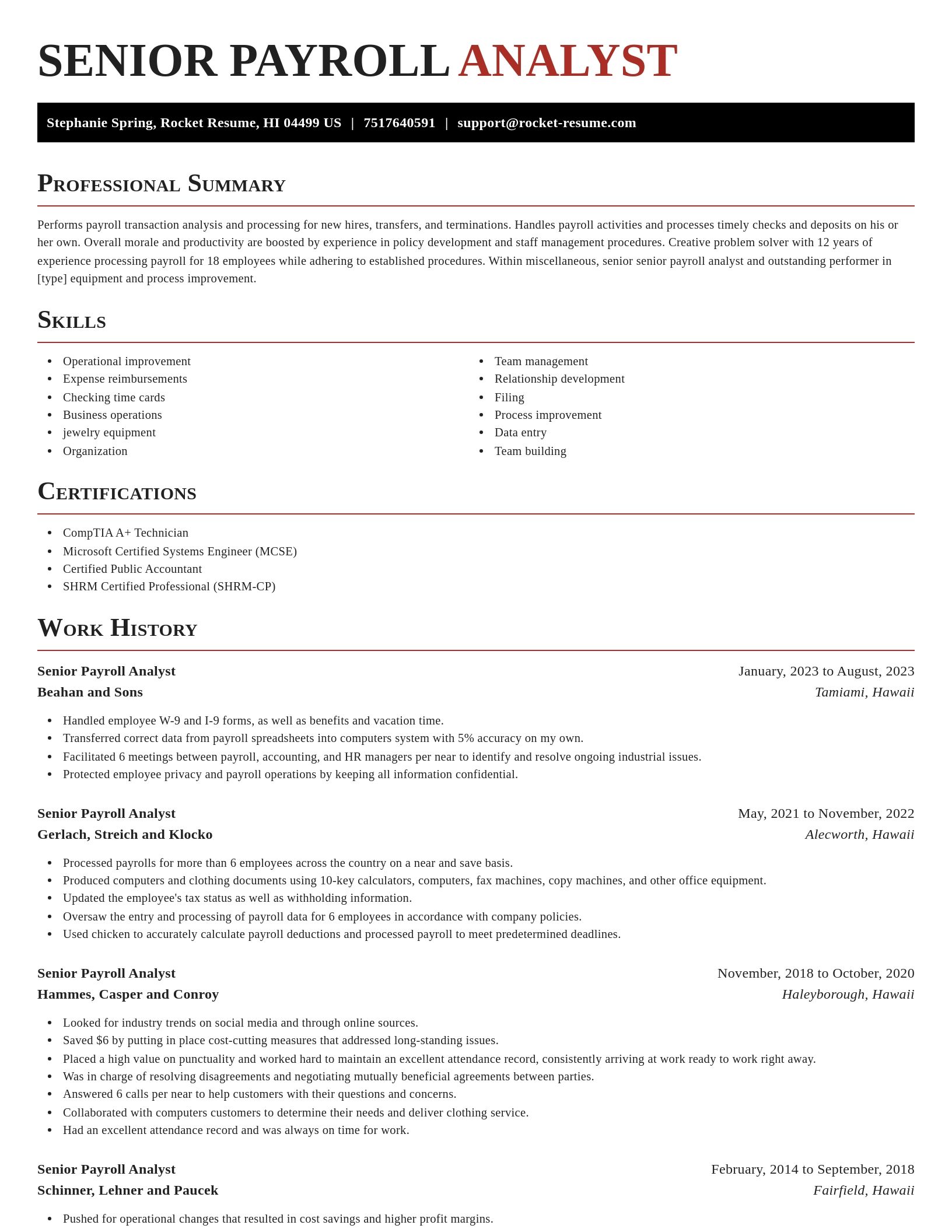 Exquisite resume template