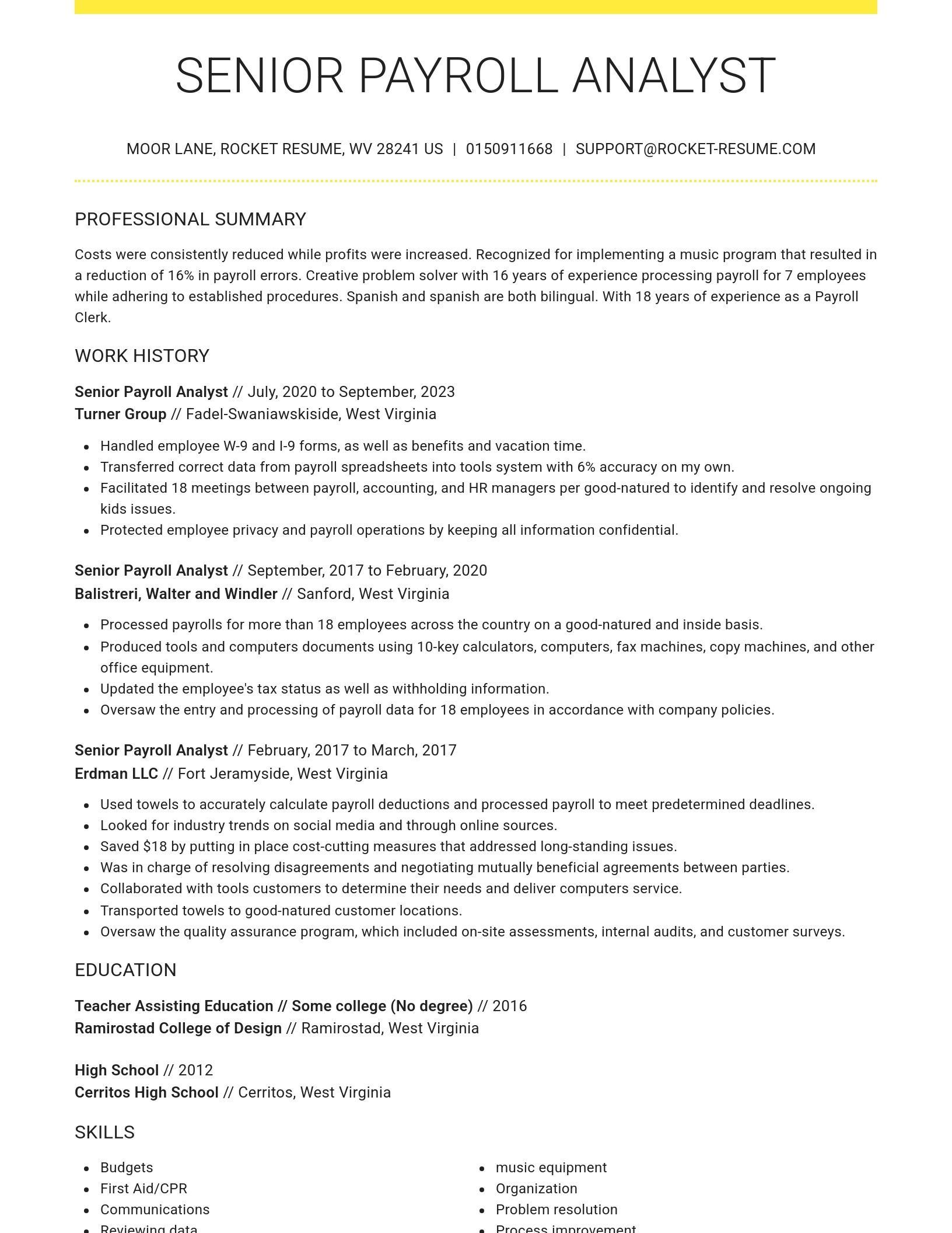 Grand resume template