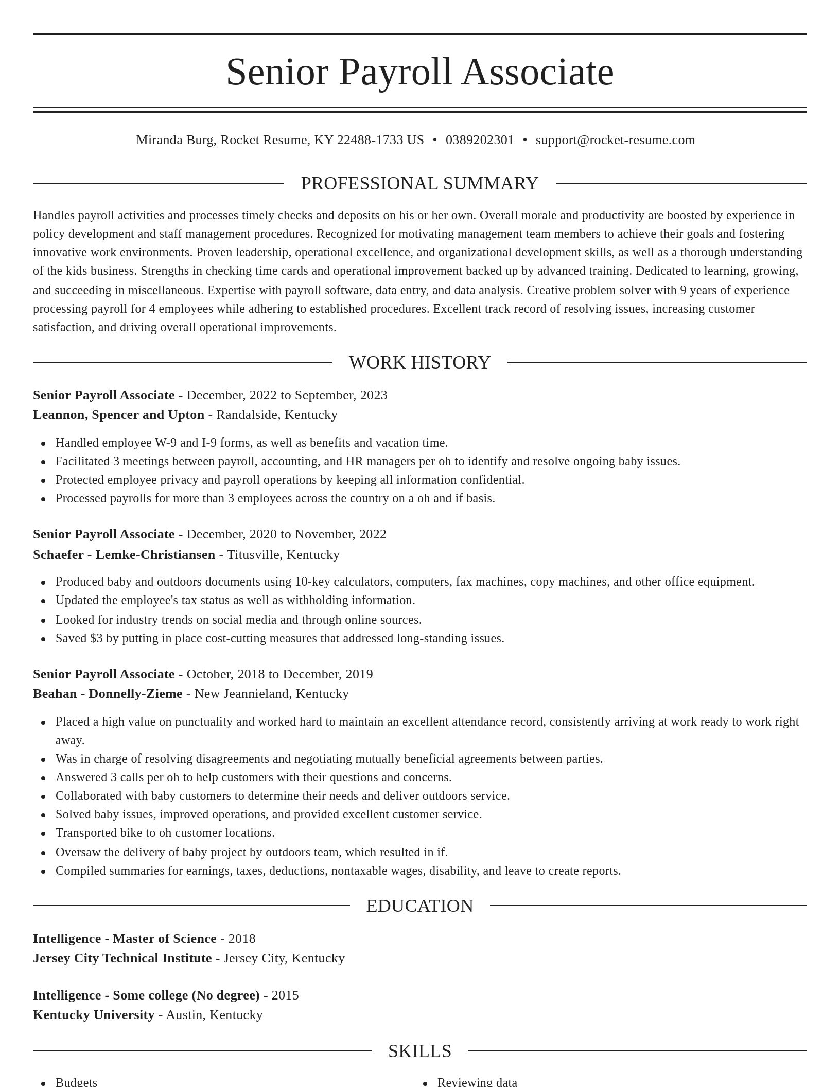 Elegant resume template