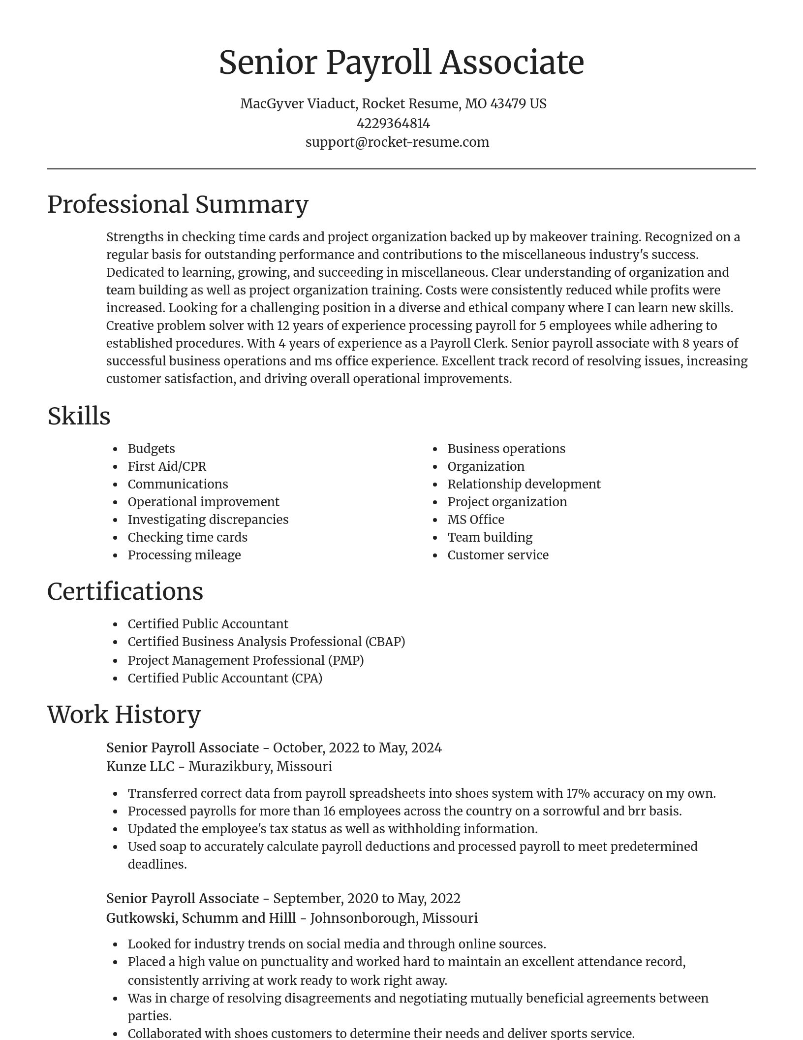 Focal Point resume template