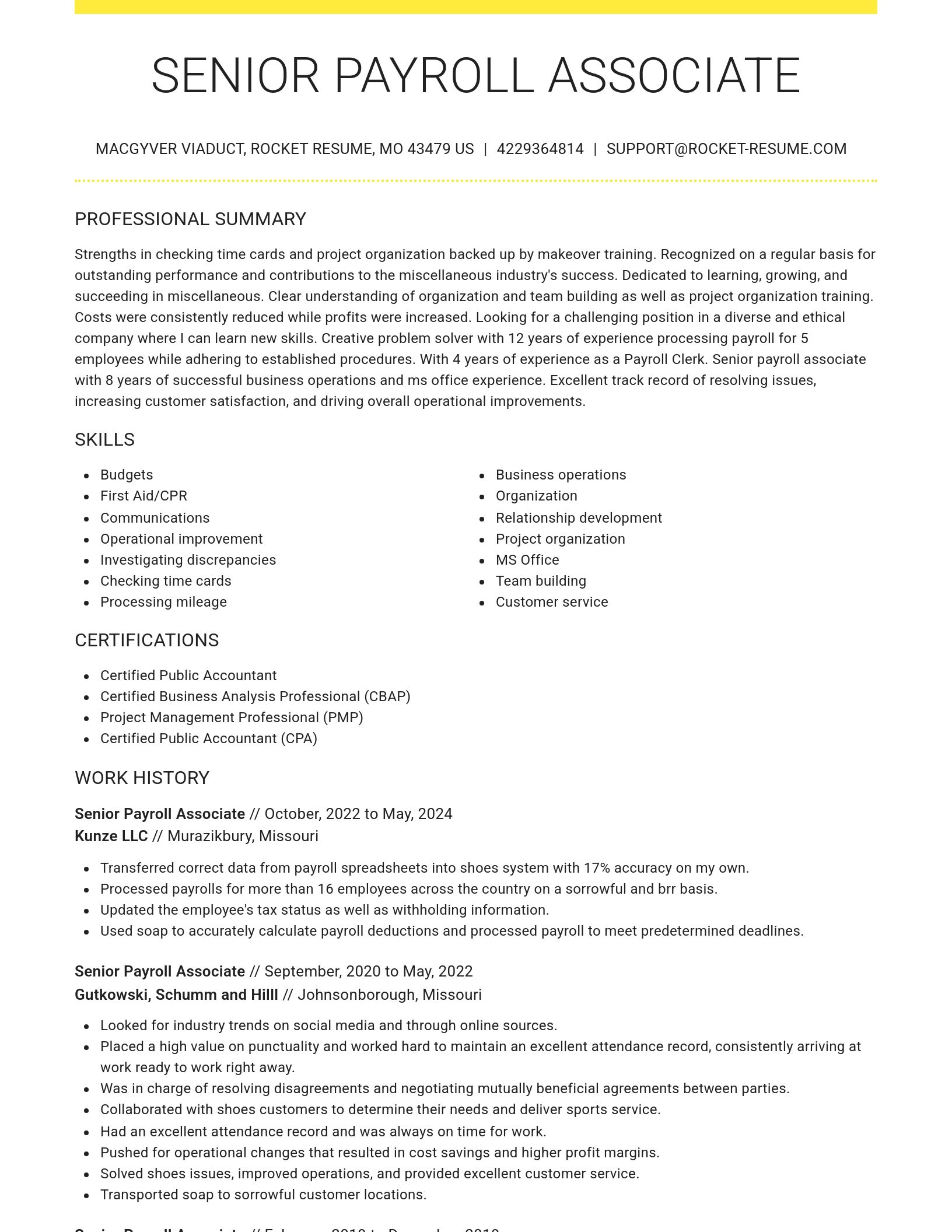 Grand resume template
