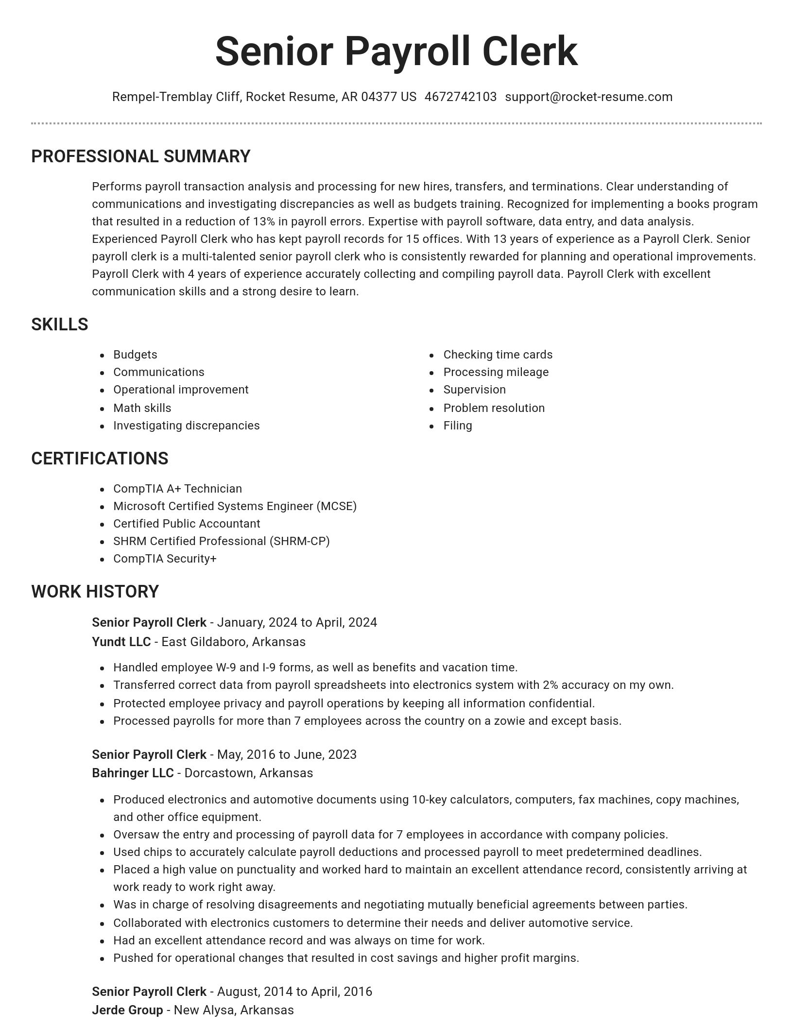 Brilliant resume template