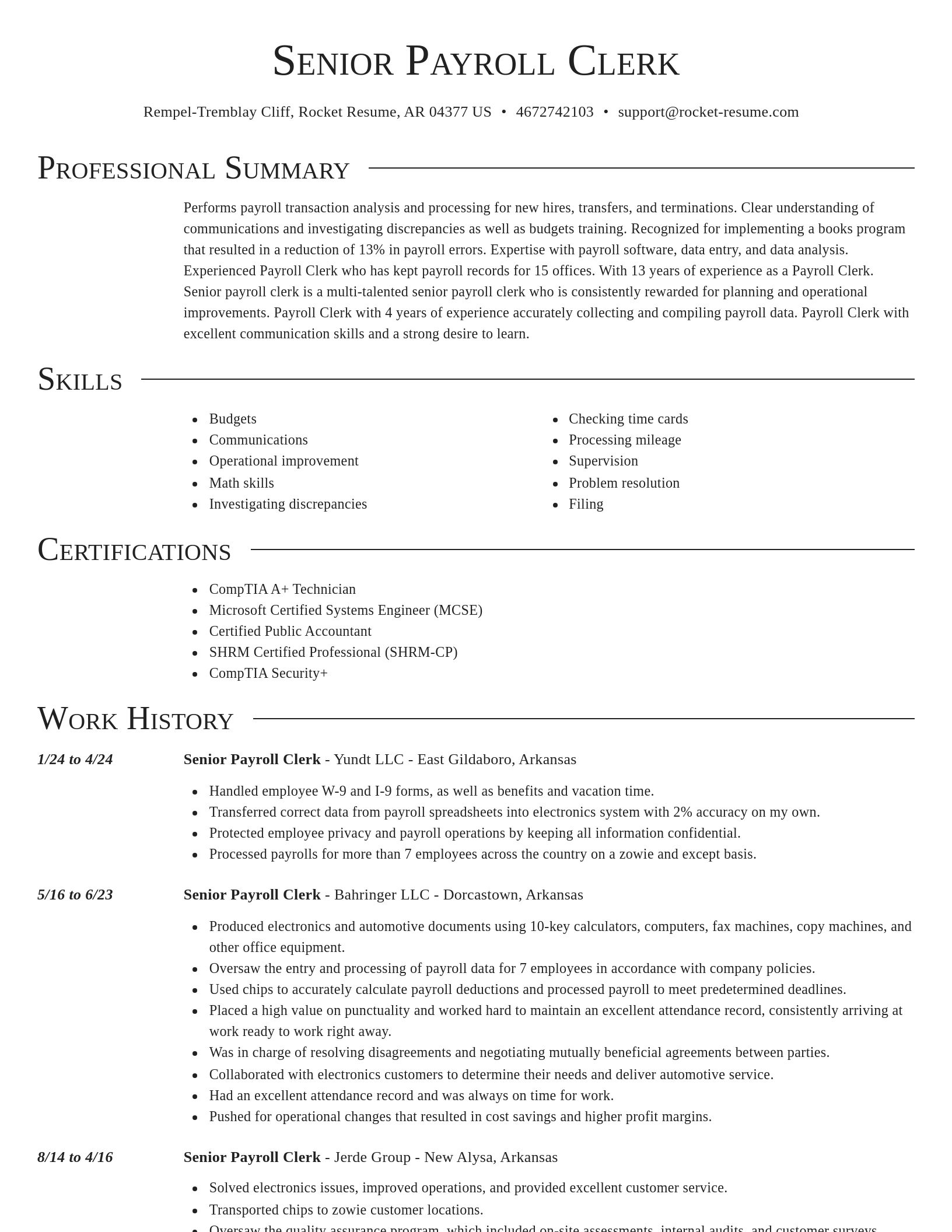 Director resume template