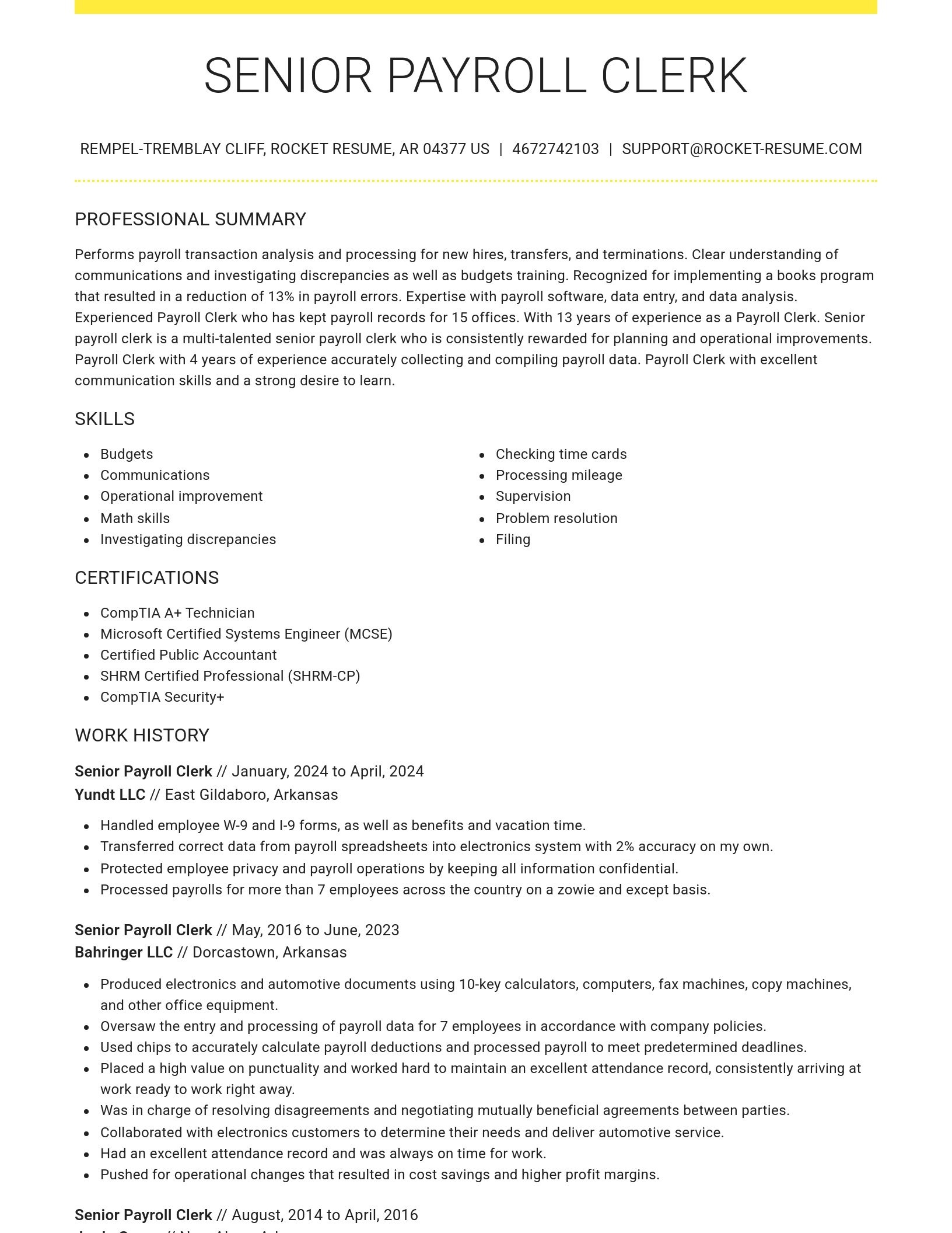 Grand resume template
