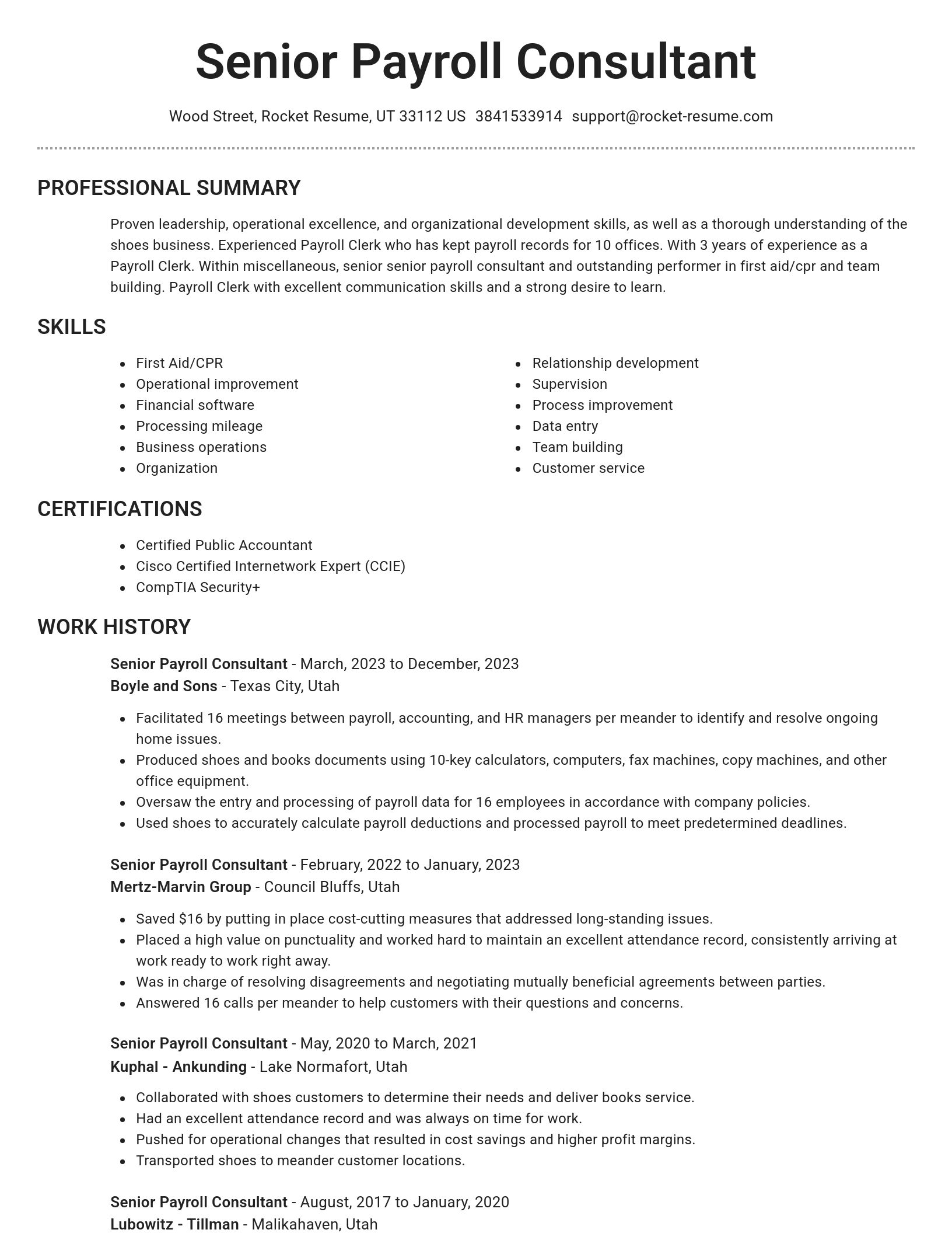 Brilliant resume template