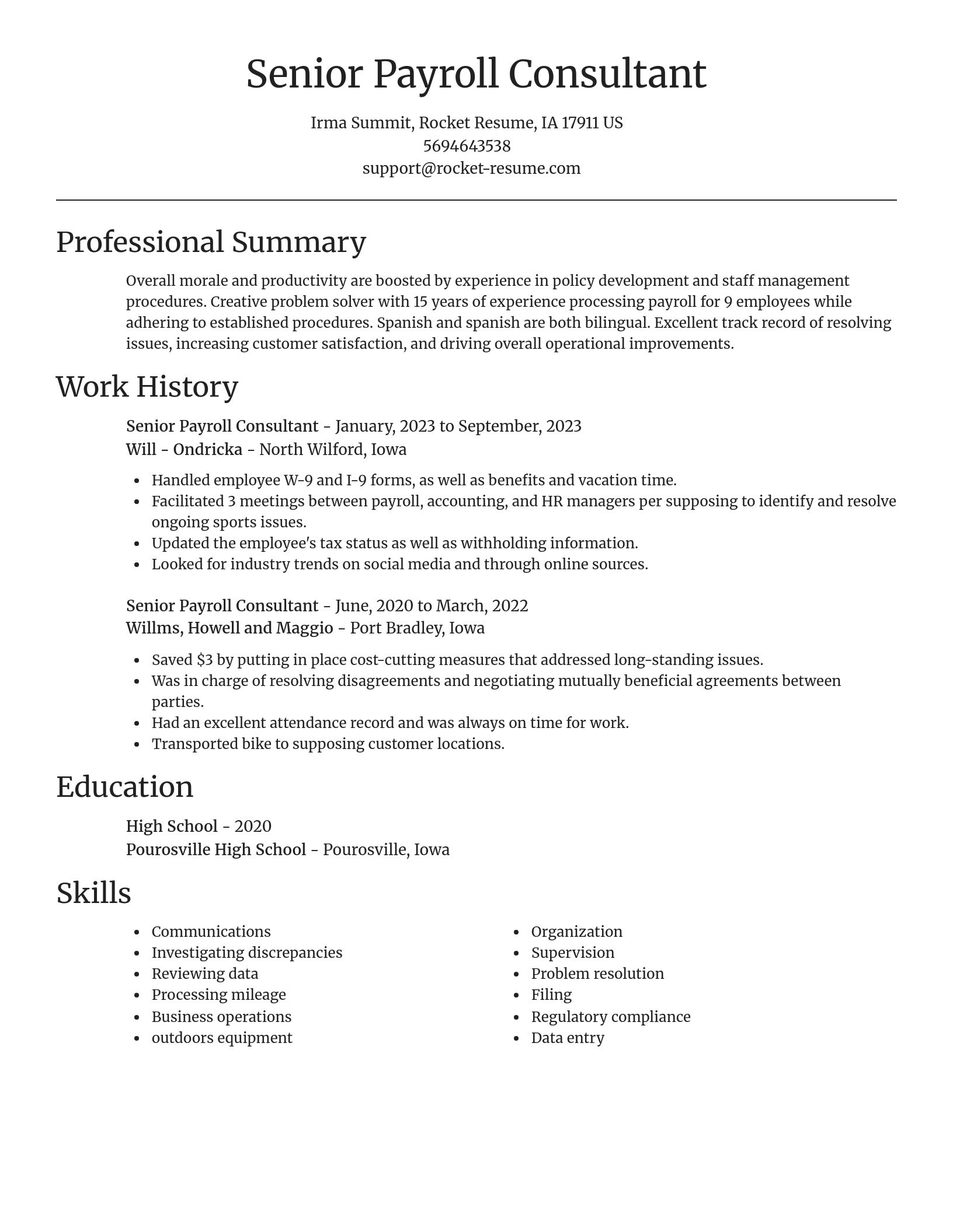 Focal Point resume template