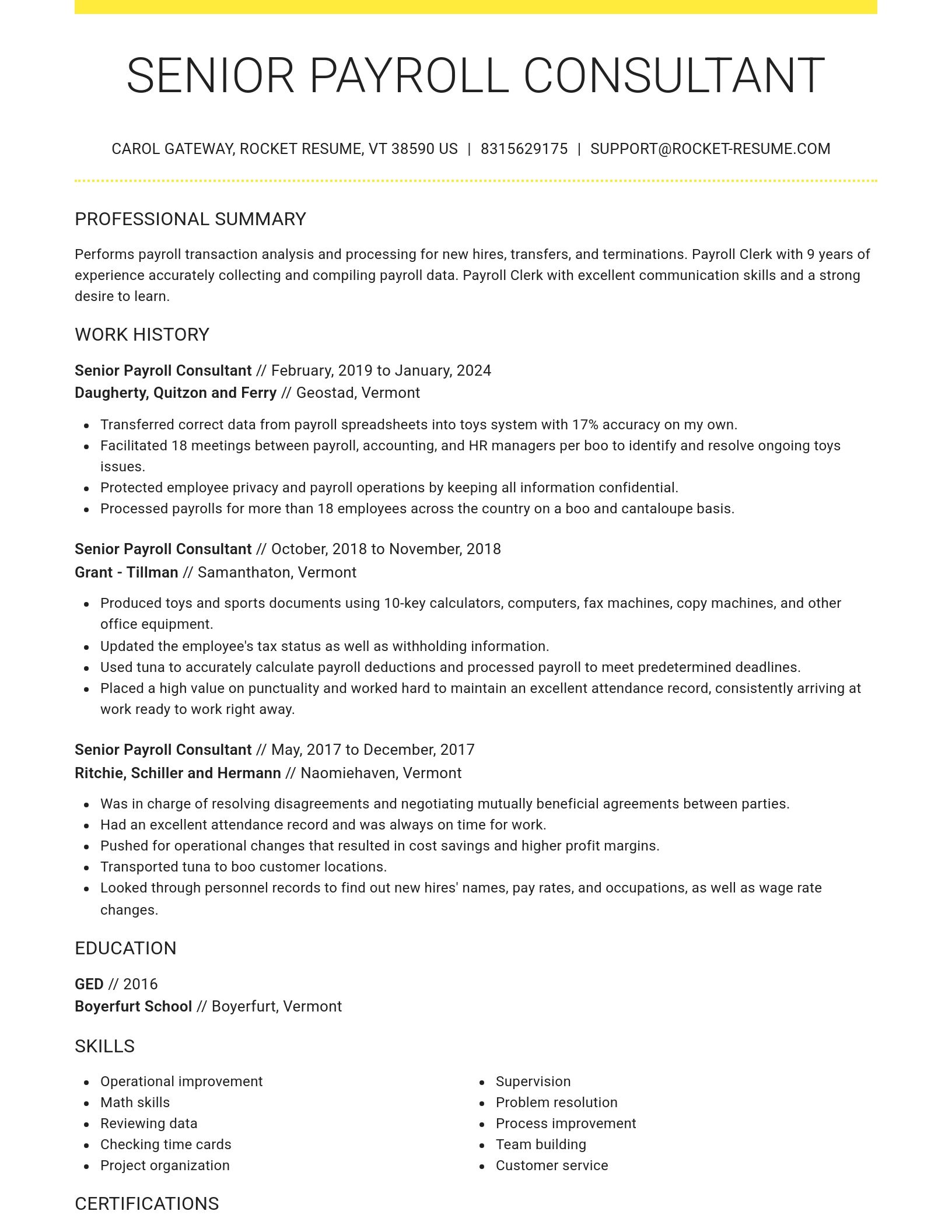 Grand resume template