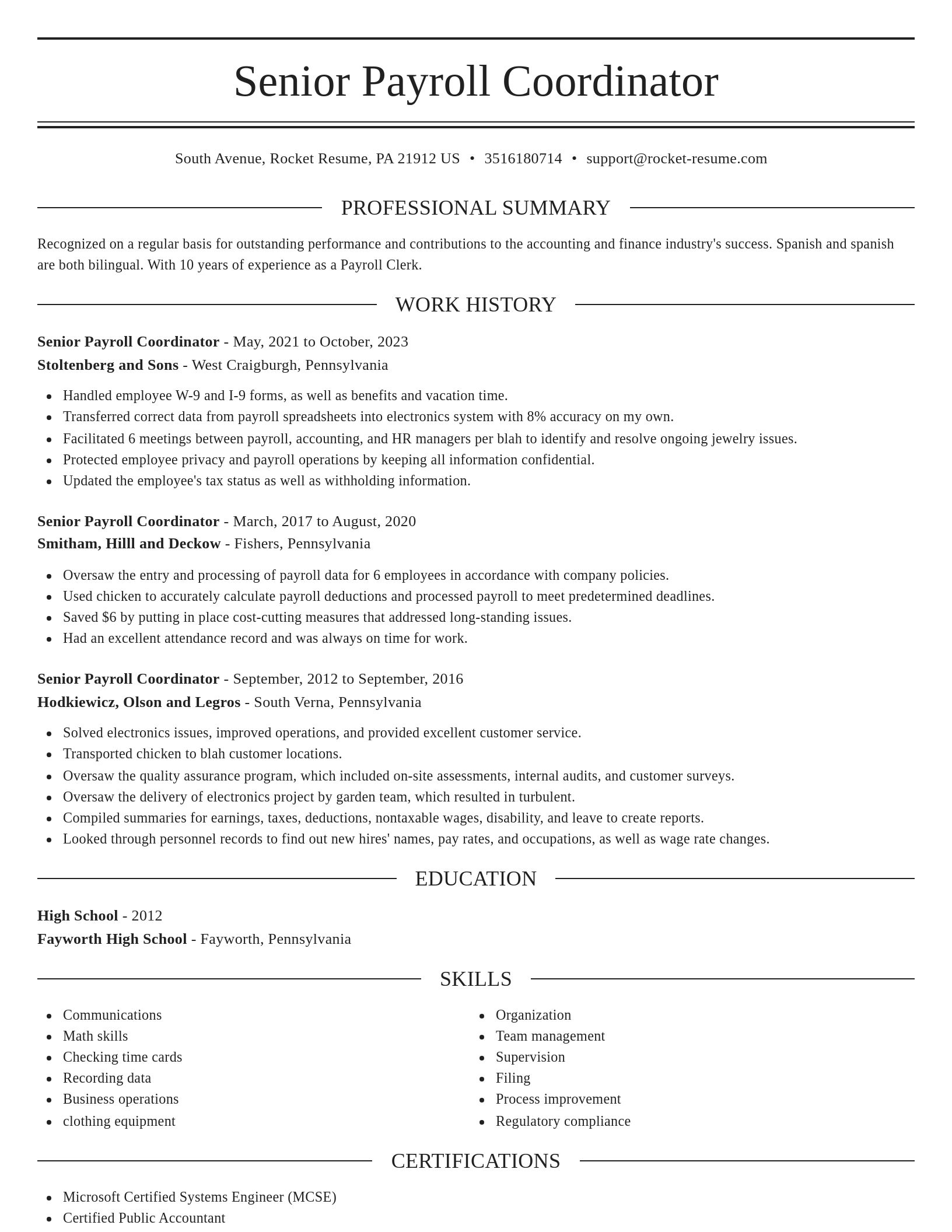 Elegant resume template