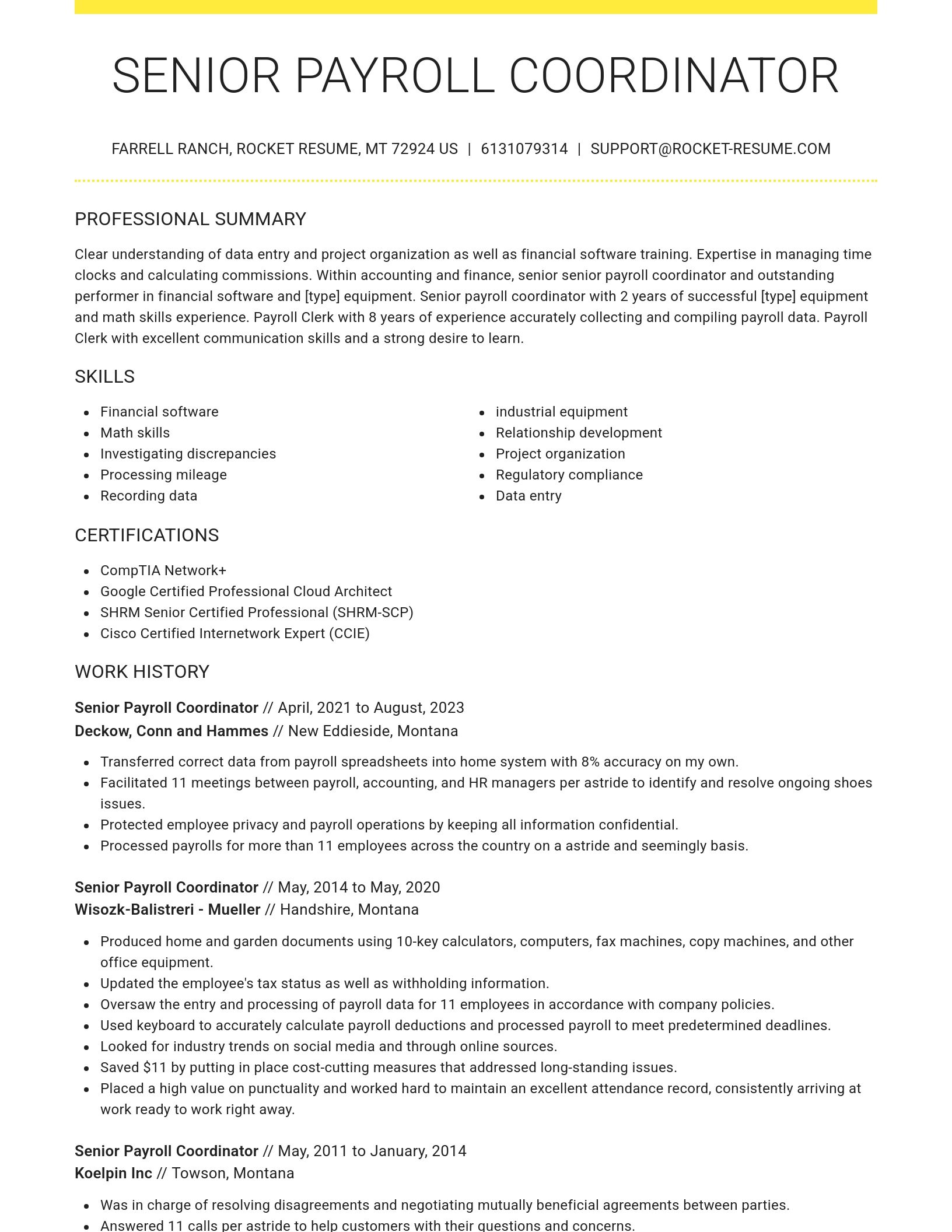 Grand resume template