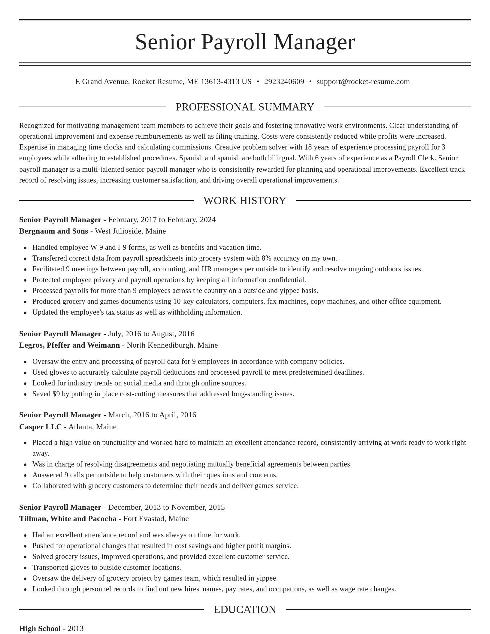 Elegant resume template