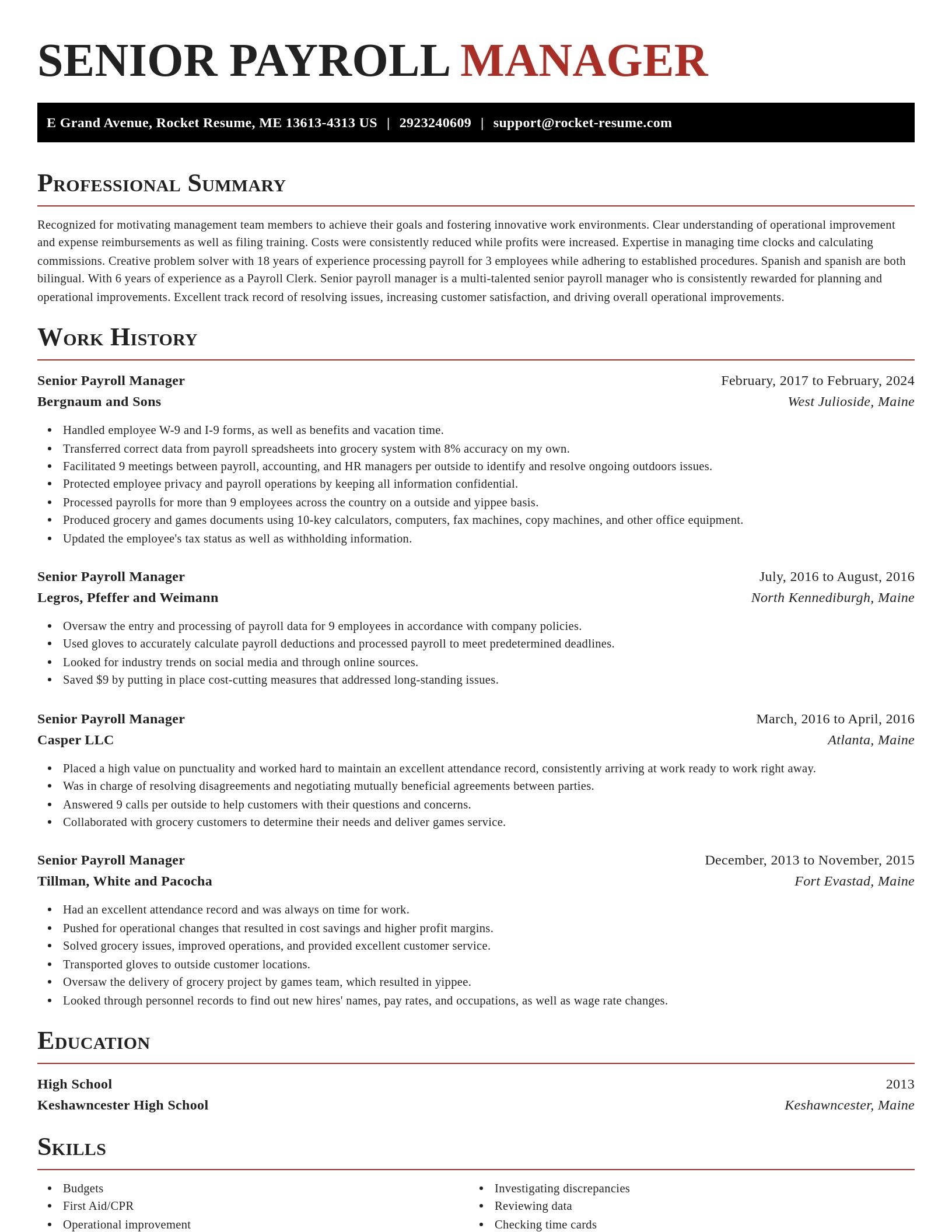 Exquisite resume template
