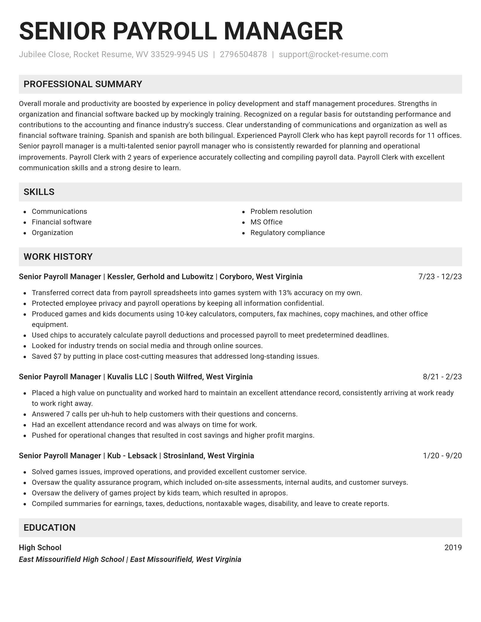 Genius resume template