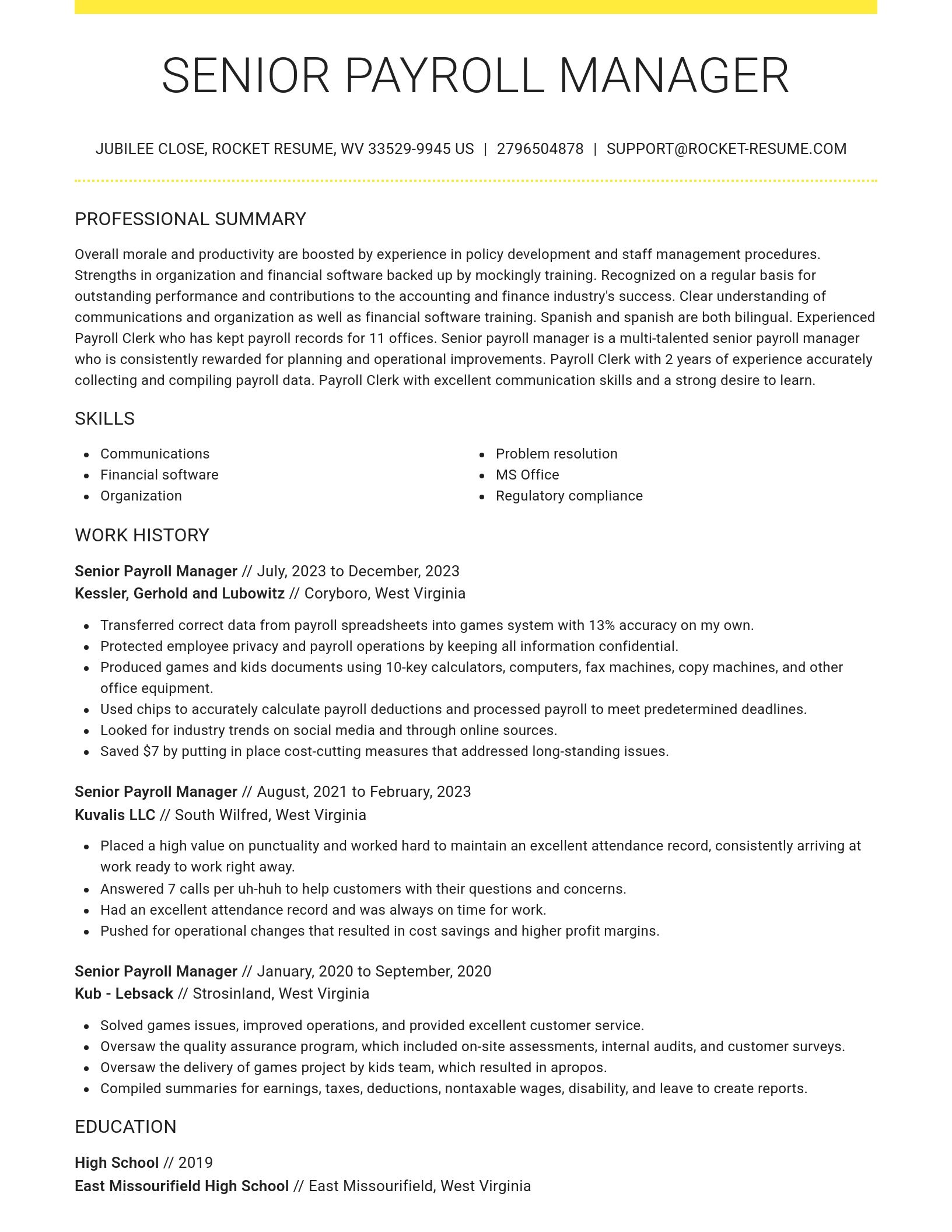 Grand resume template