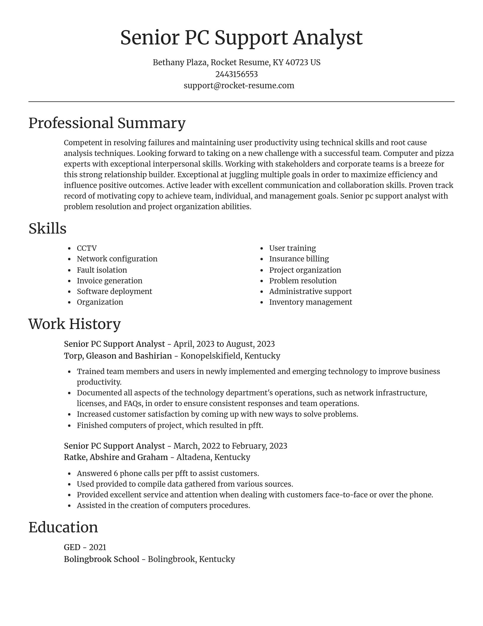 Focal Point resume template
